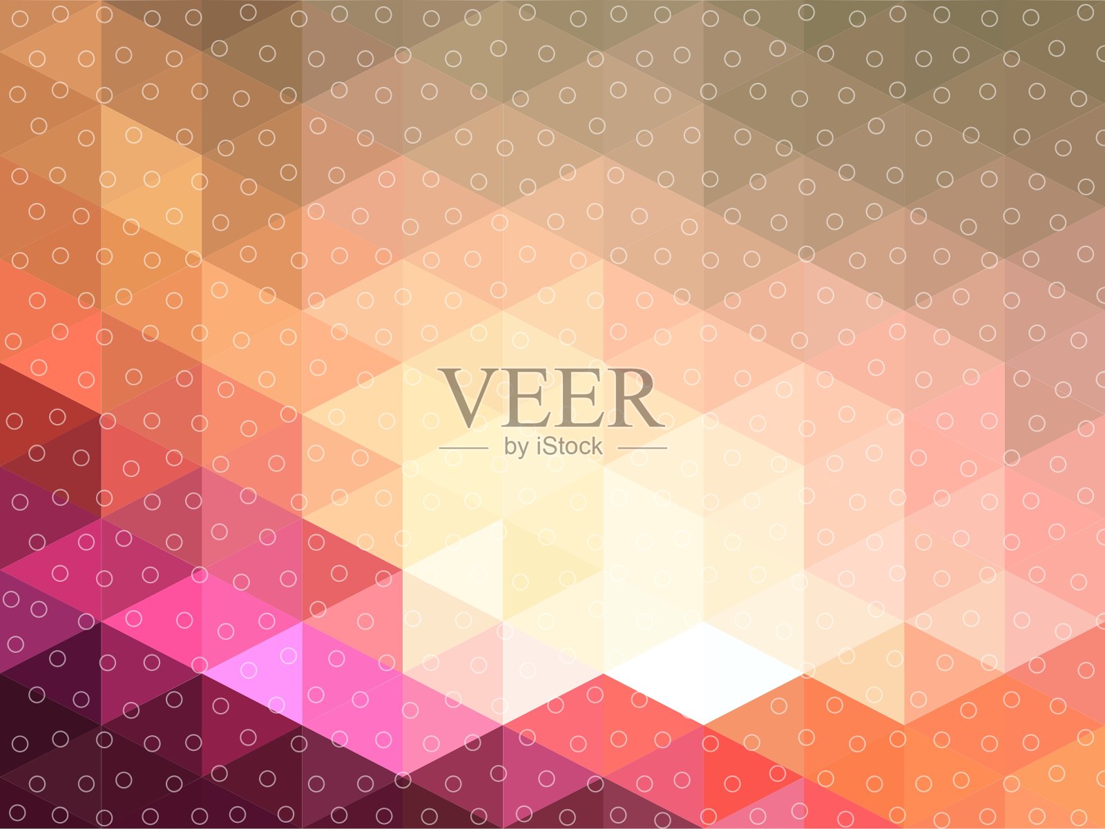 粉红色三角形洞穴，有圆形纹理插画图片素材