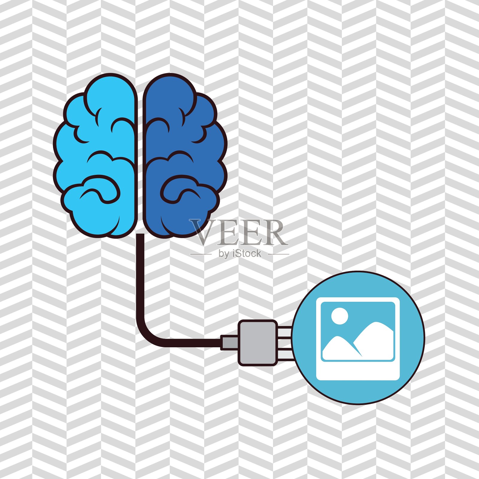 头脑风暴法设计插画图片素材