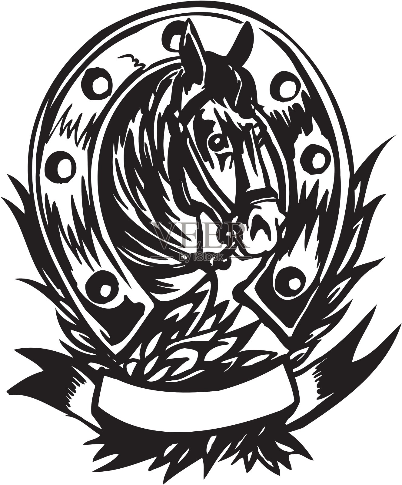 马插画图片素材