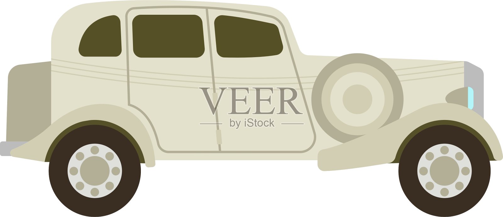 复古车分离设计元素图片