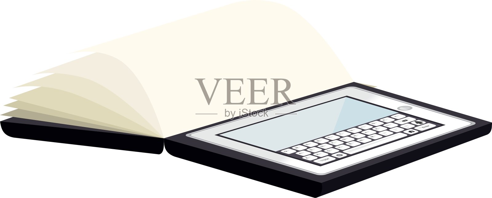 平板设备屏幕书页技术设计元素图片