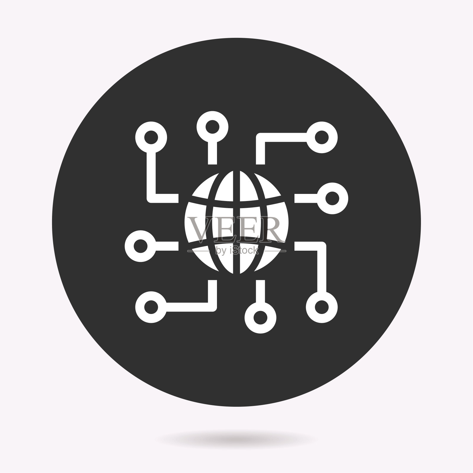 人工智能-矢量图标。插图孤立。简单的象形图。插画图片素材