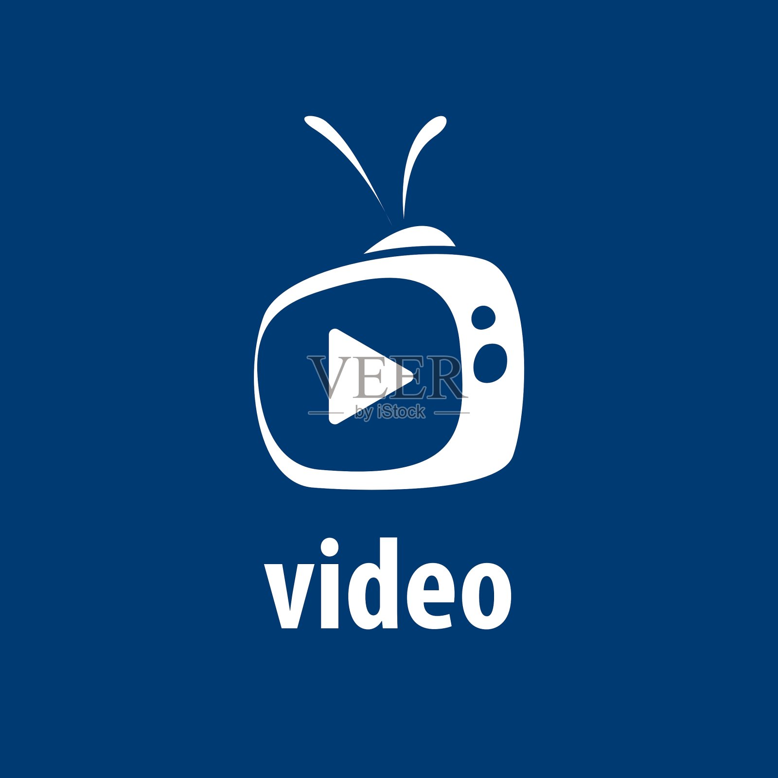 标志的电视插画图片素材