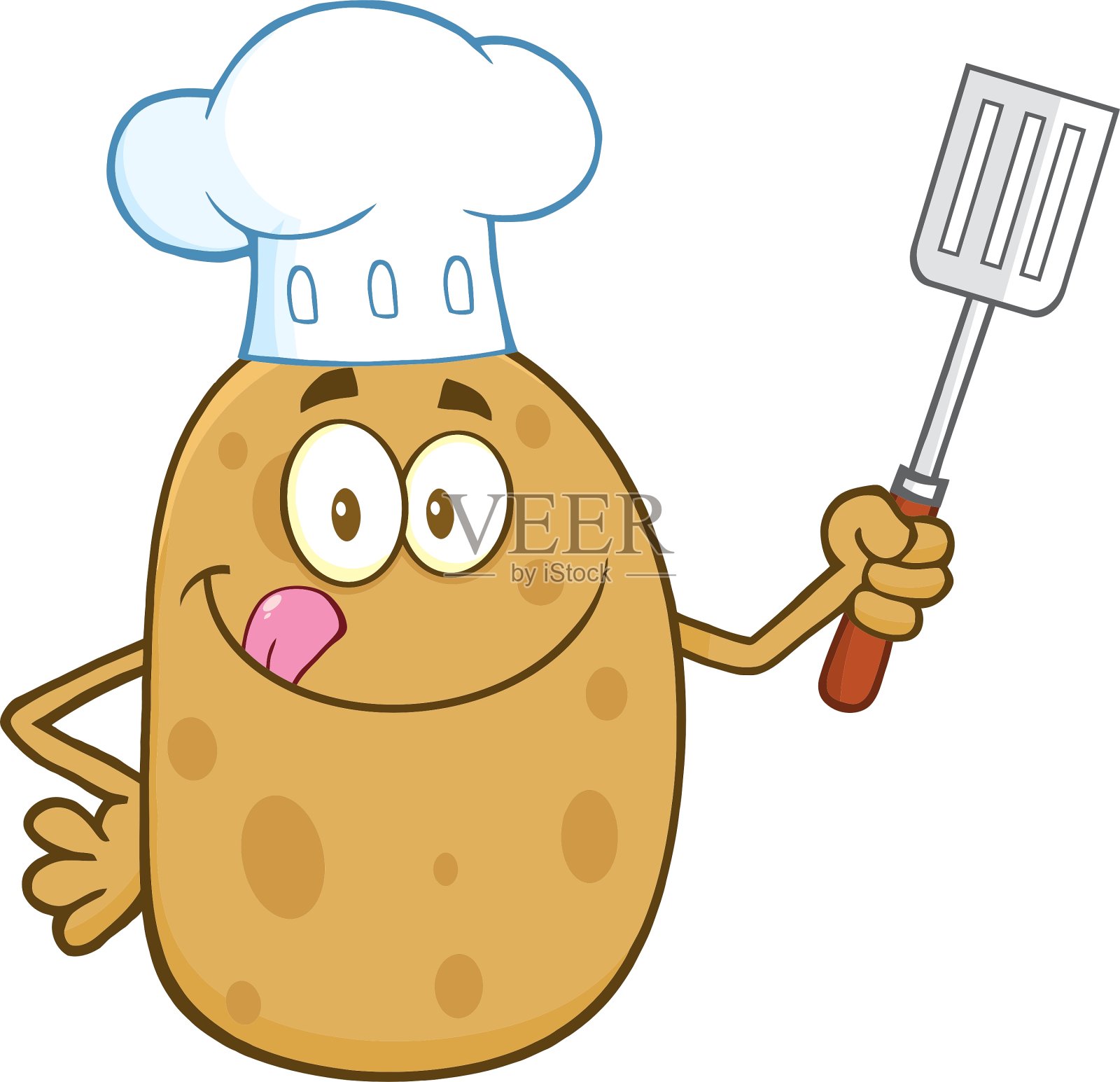 厨师土豆卡通插画图片素材