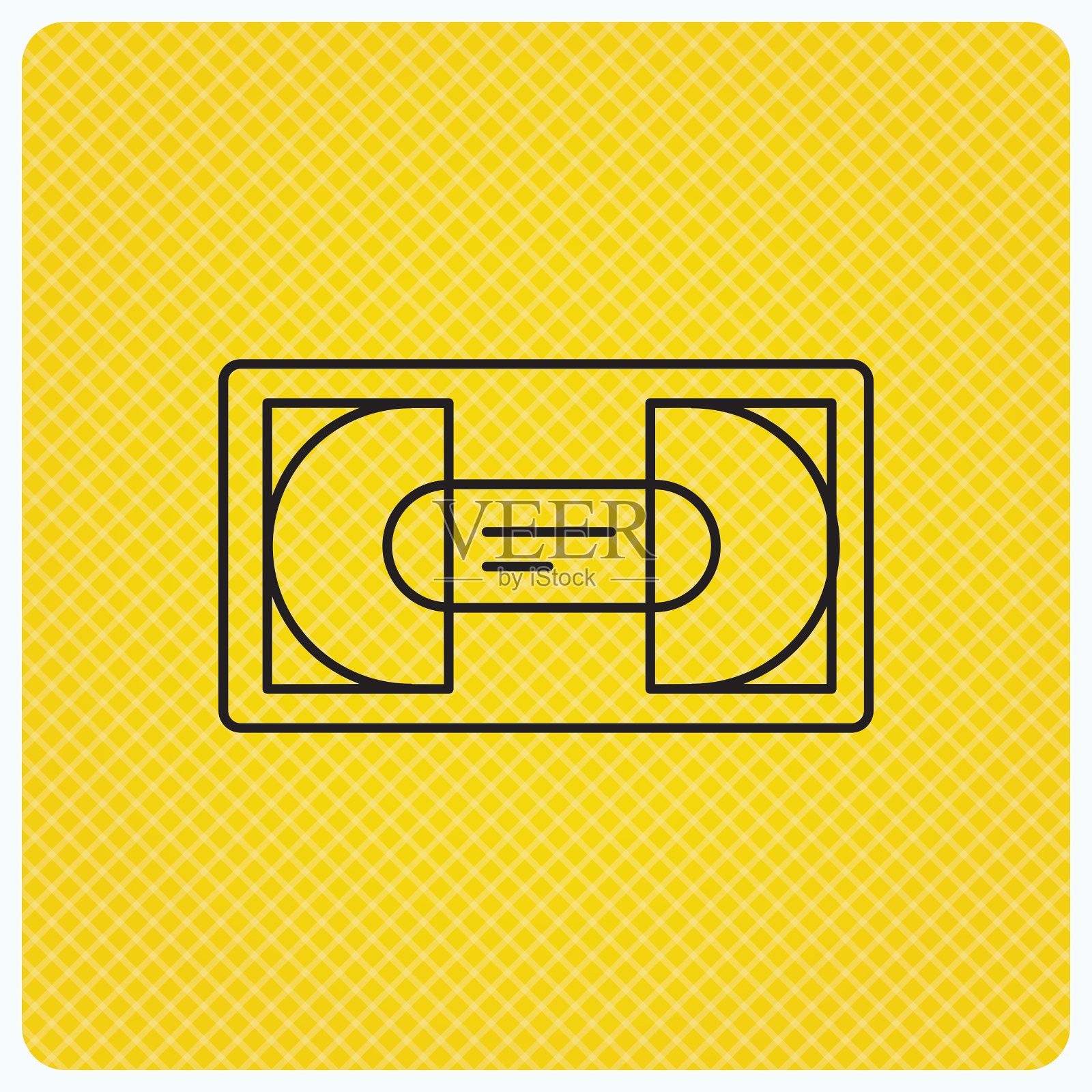 录像带图标VHS磁带标志图标素材