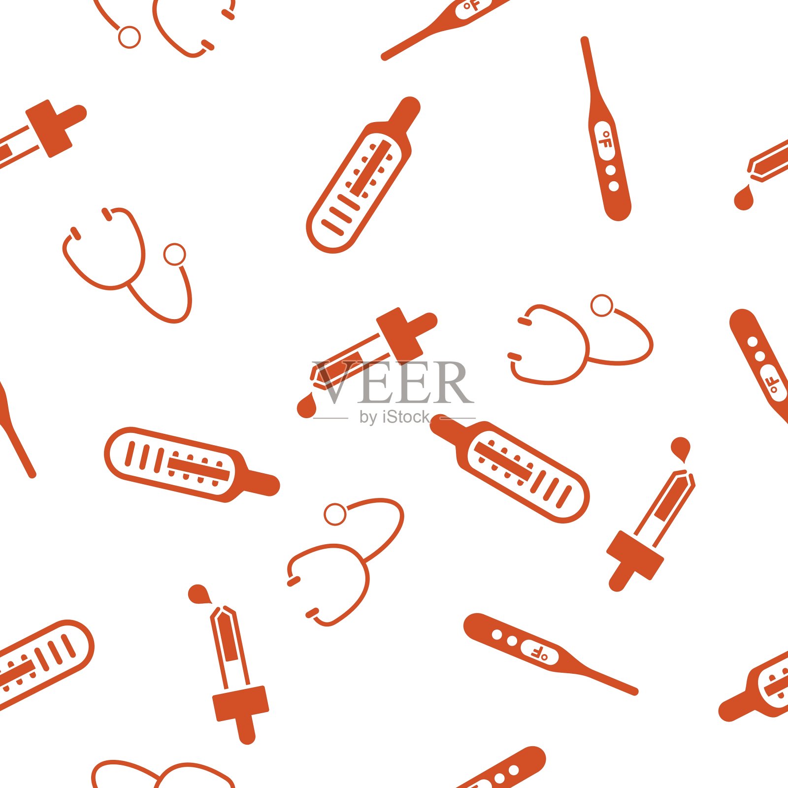 医疗设备无缝无缝平插画图片素材