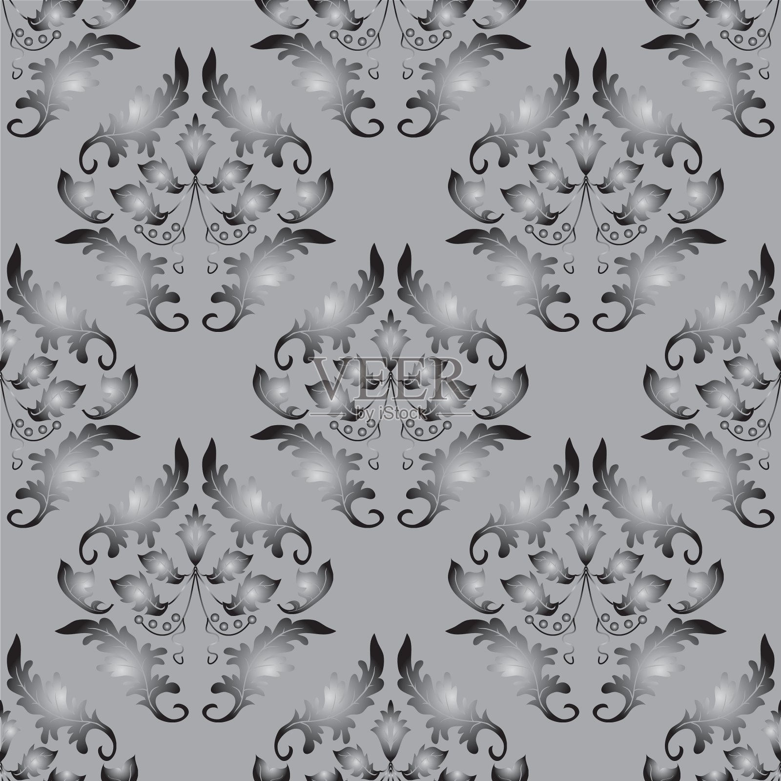 无缝背景灰色和黑色插画图片素材