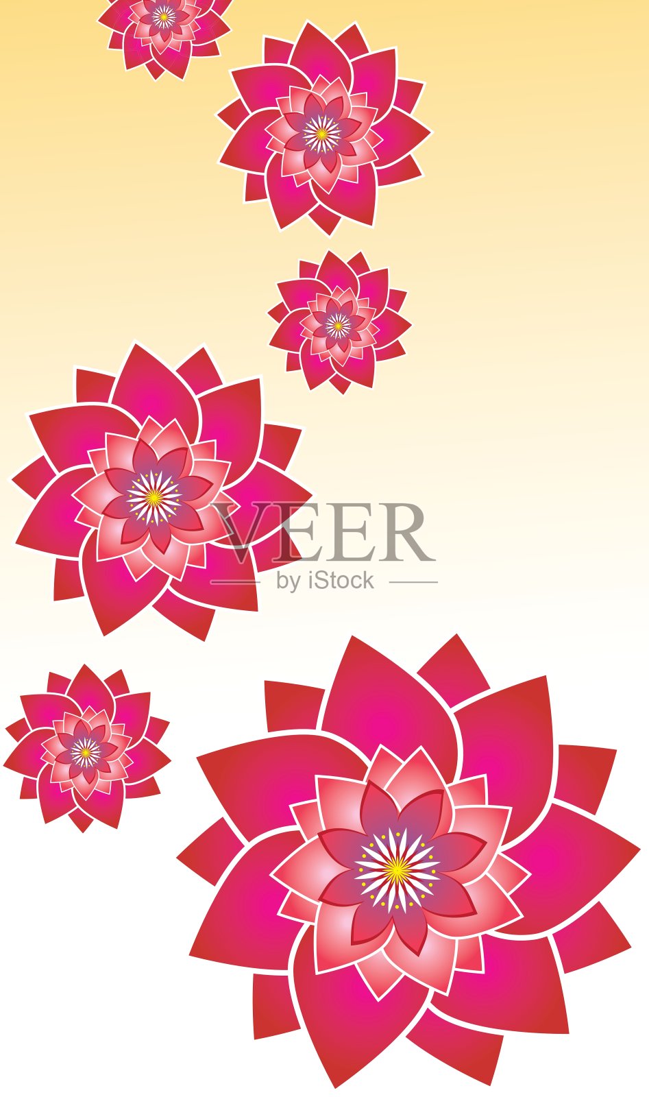 花卉和装饰背景插画图片素材