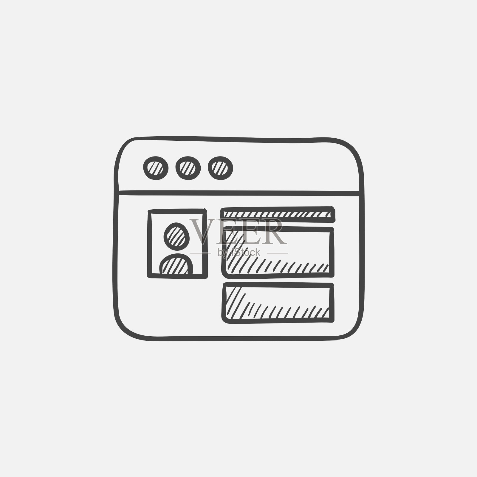 浏览器窗口与社交网络互联网页面图标素材