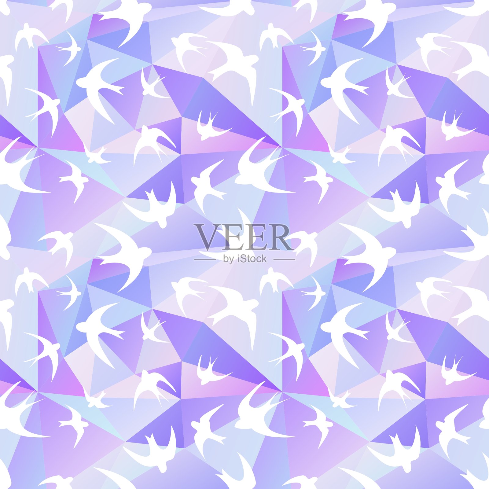 燕子和三角形插画图片素材