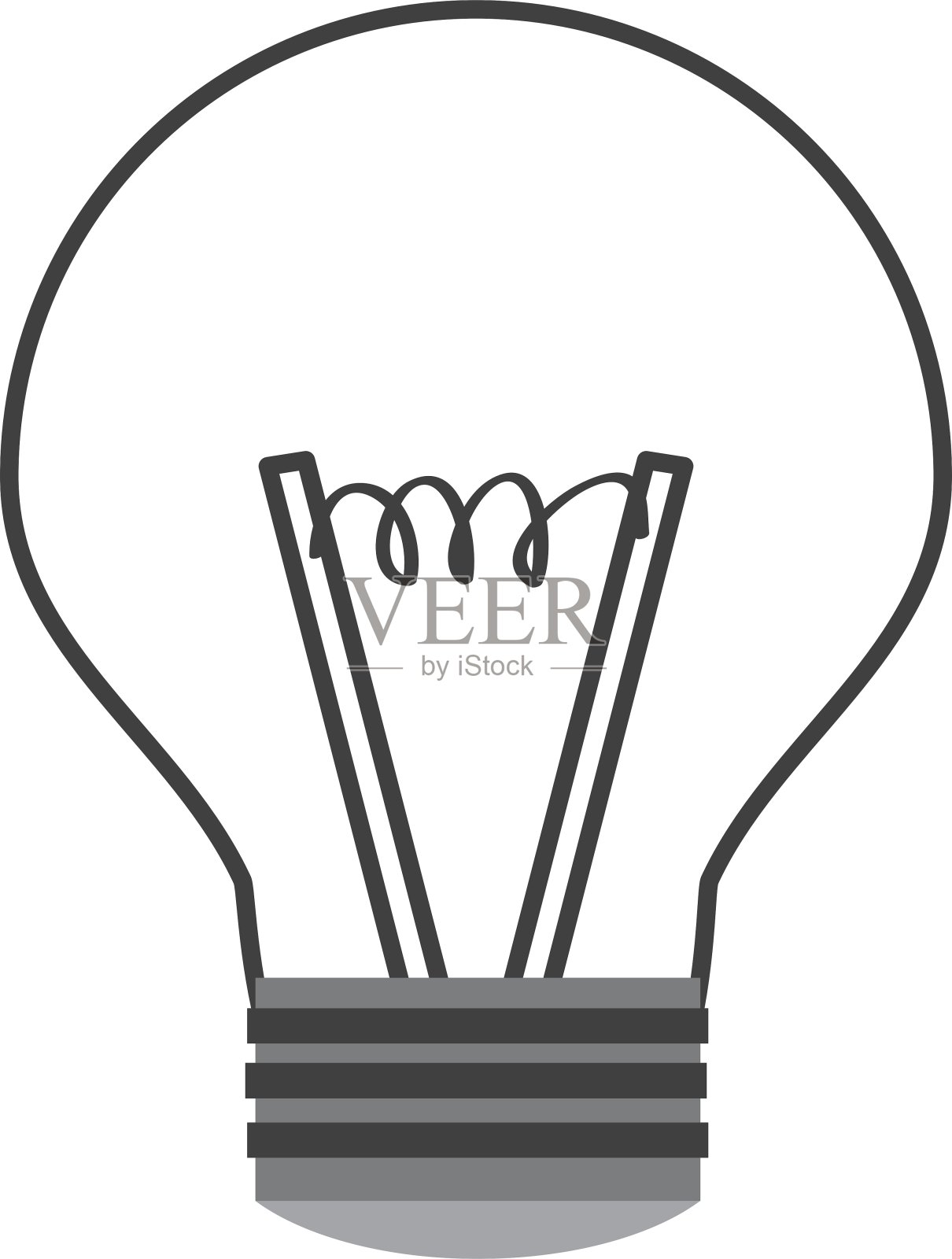 普通灯泡图标插画图片素材