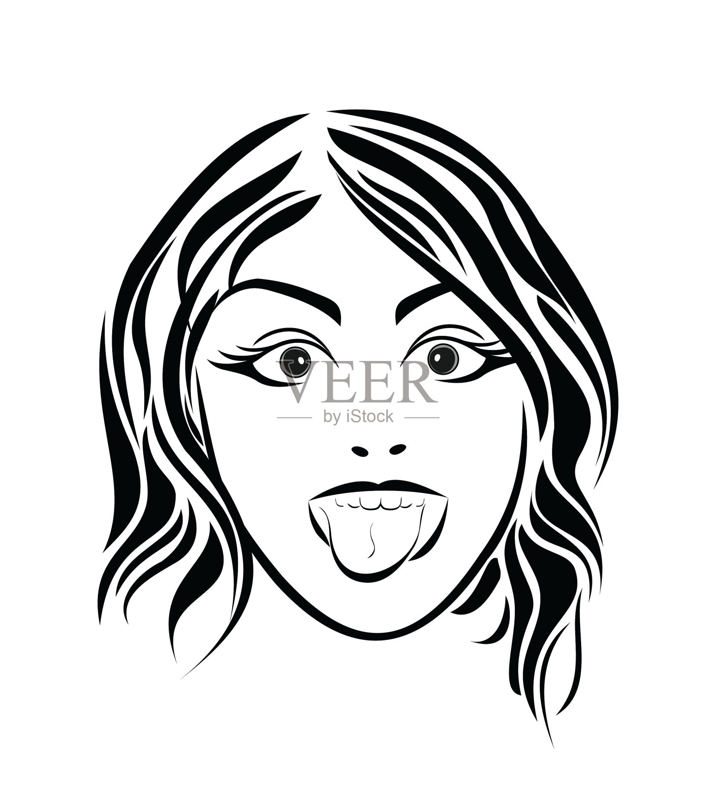 卡通女孩设计元素图片