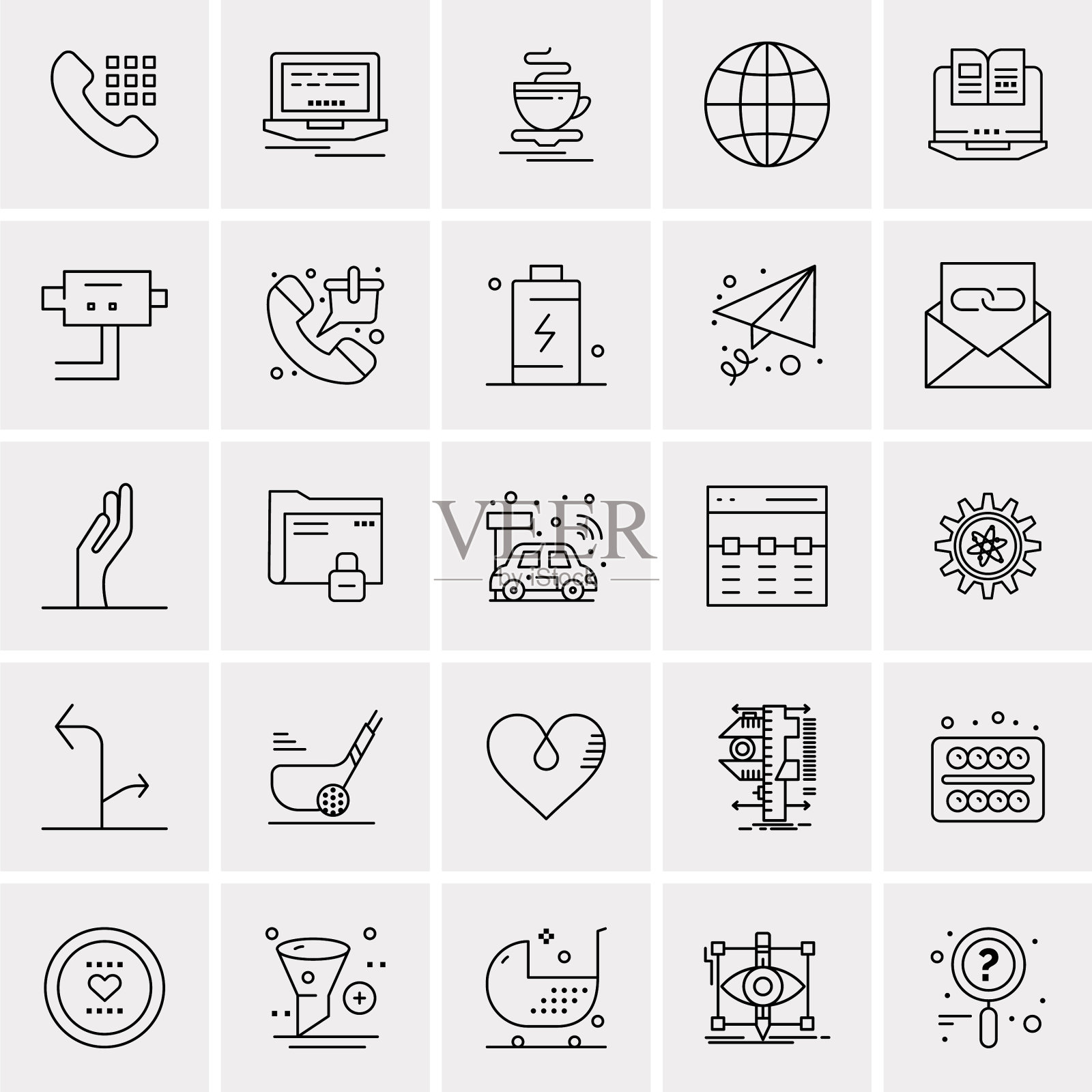 设置25个通用业务图标图标素材