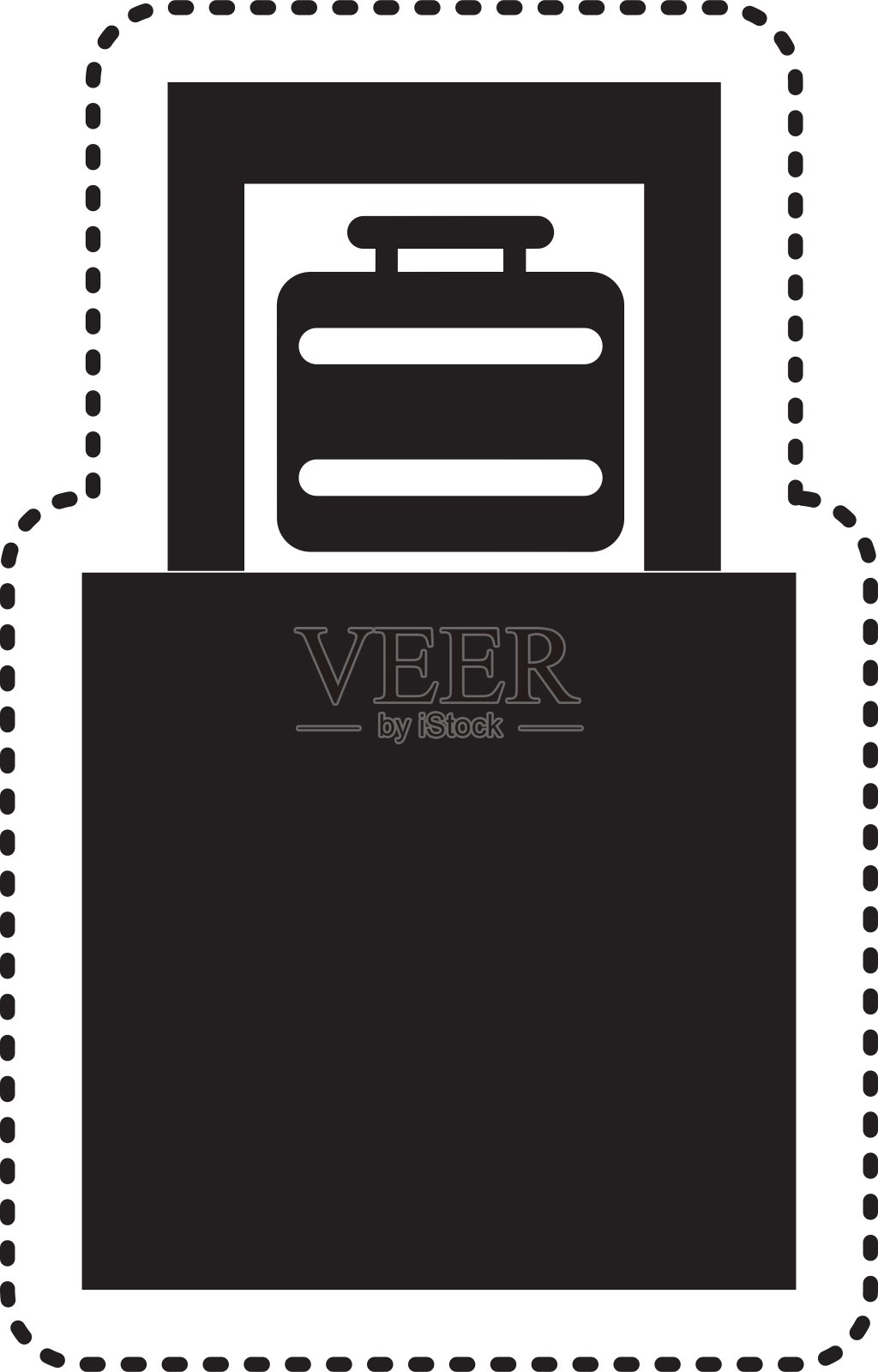 旅行箱剪影图标图标素材