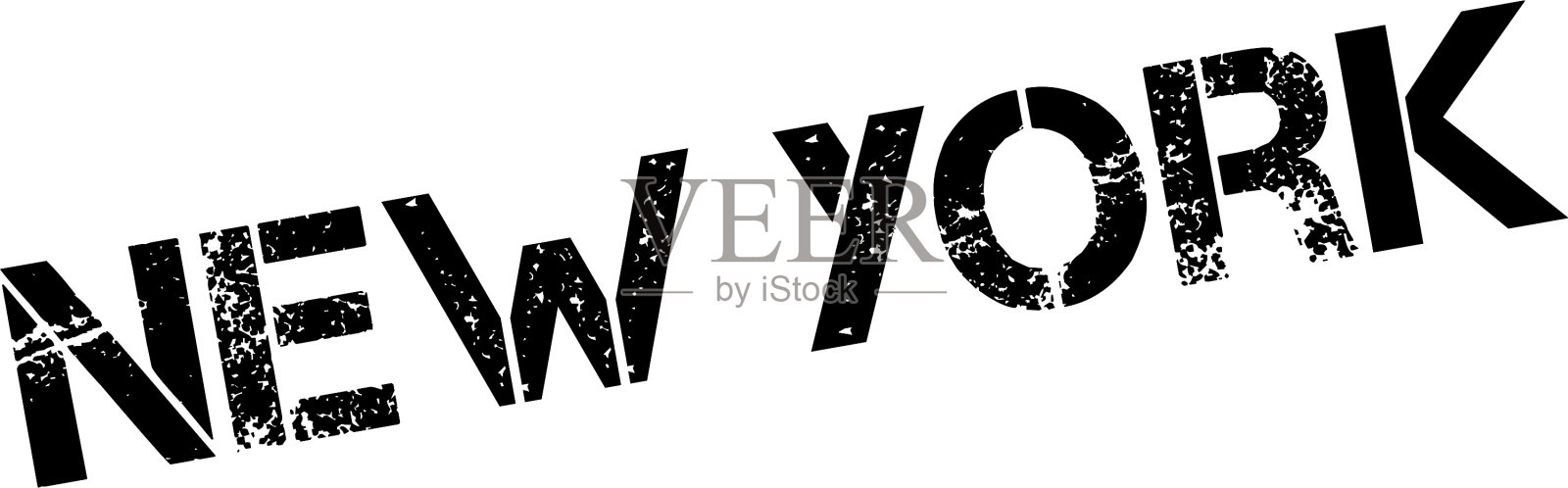 纽约橡皮图章设计元素图片