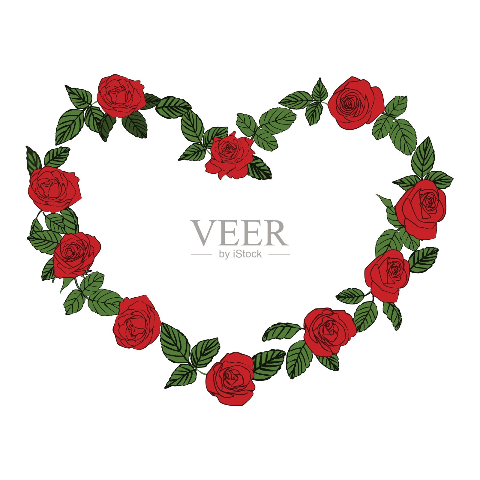 心玫瑰设计元素图片