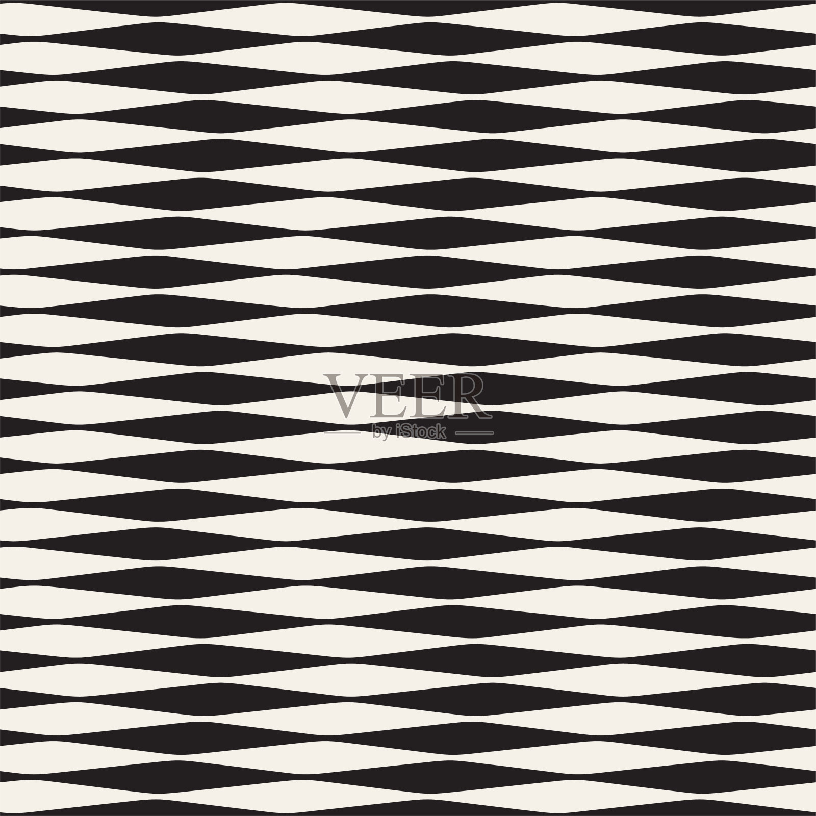 无缝波纹图样。重复矢量纹理。波浪图形背景。简单的条纹插画图片素材