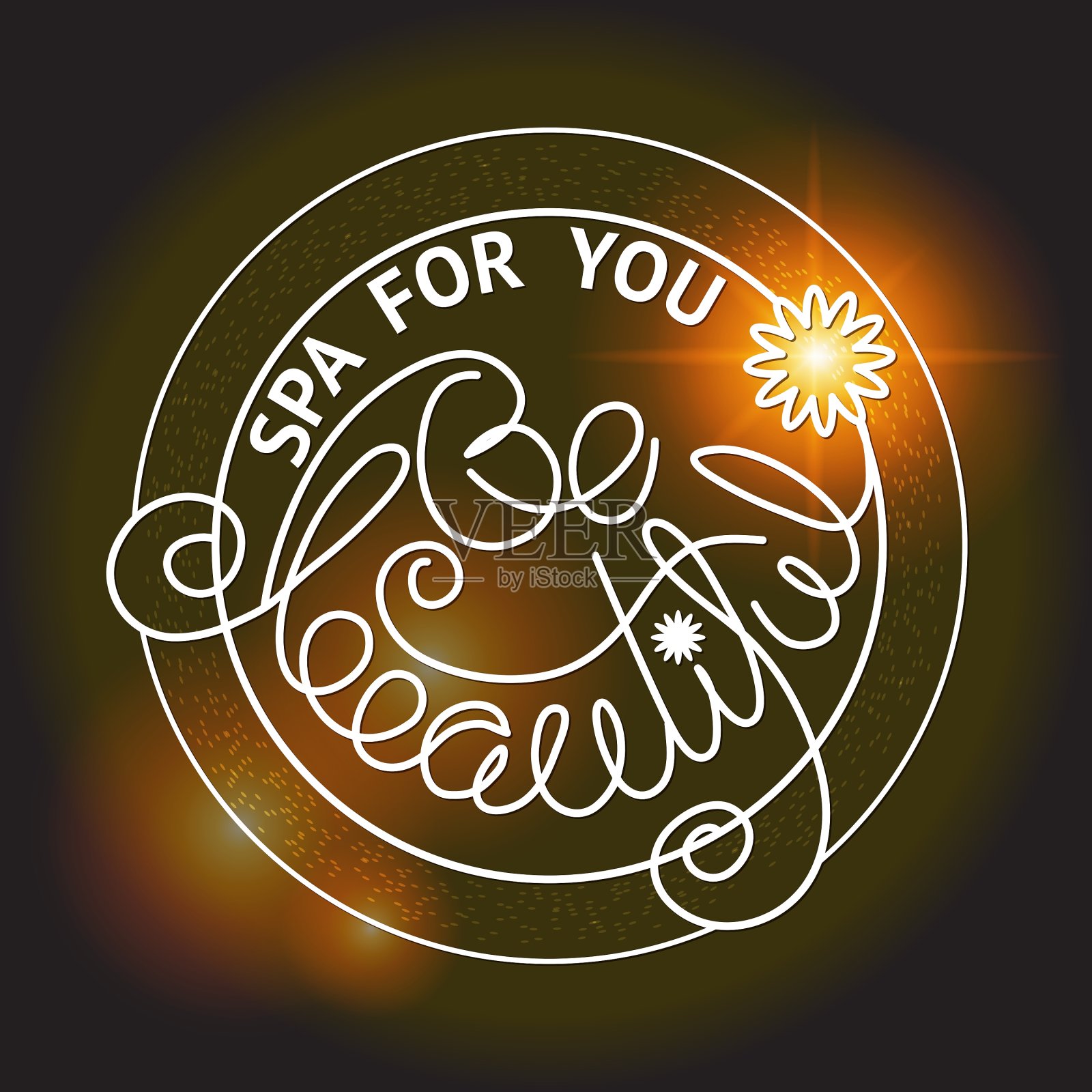 手写字做美丽Spa f插画图片素材