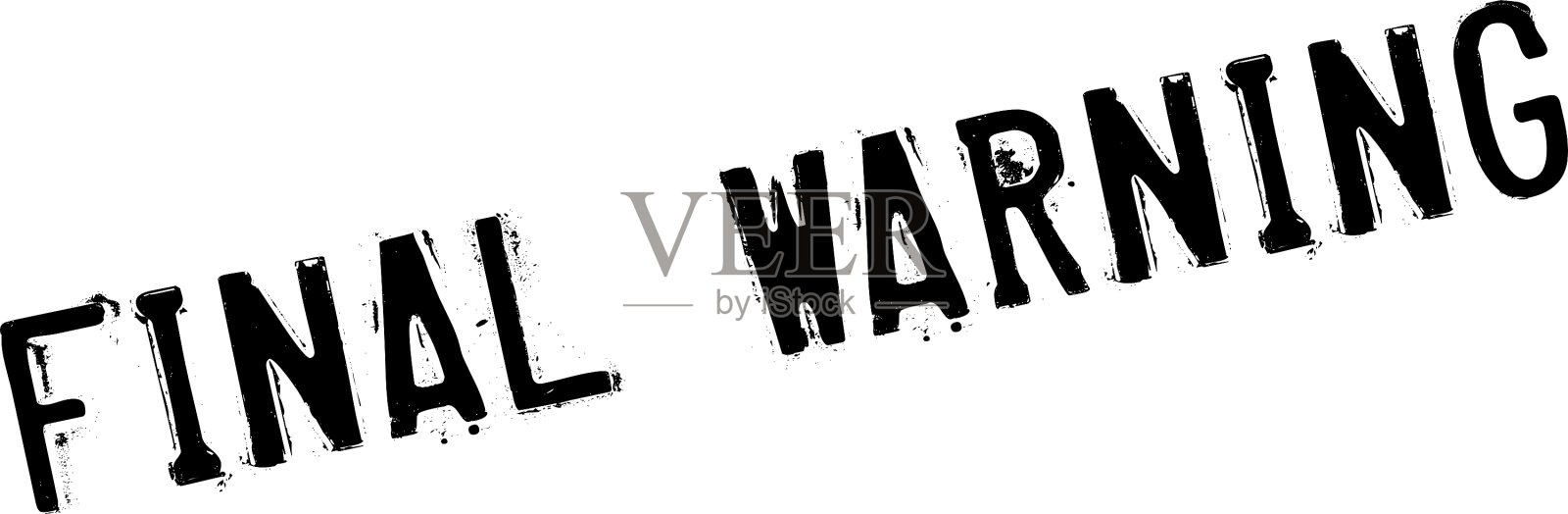 最后警告胶章设计元素图片