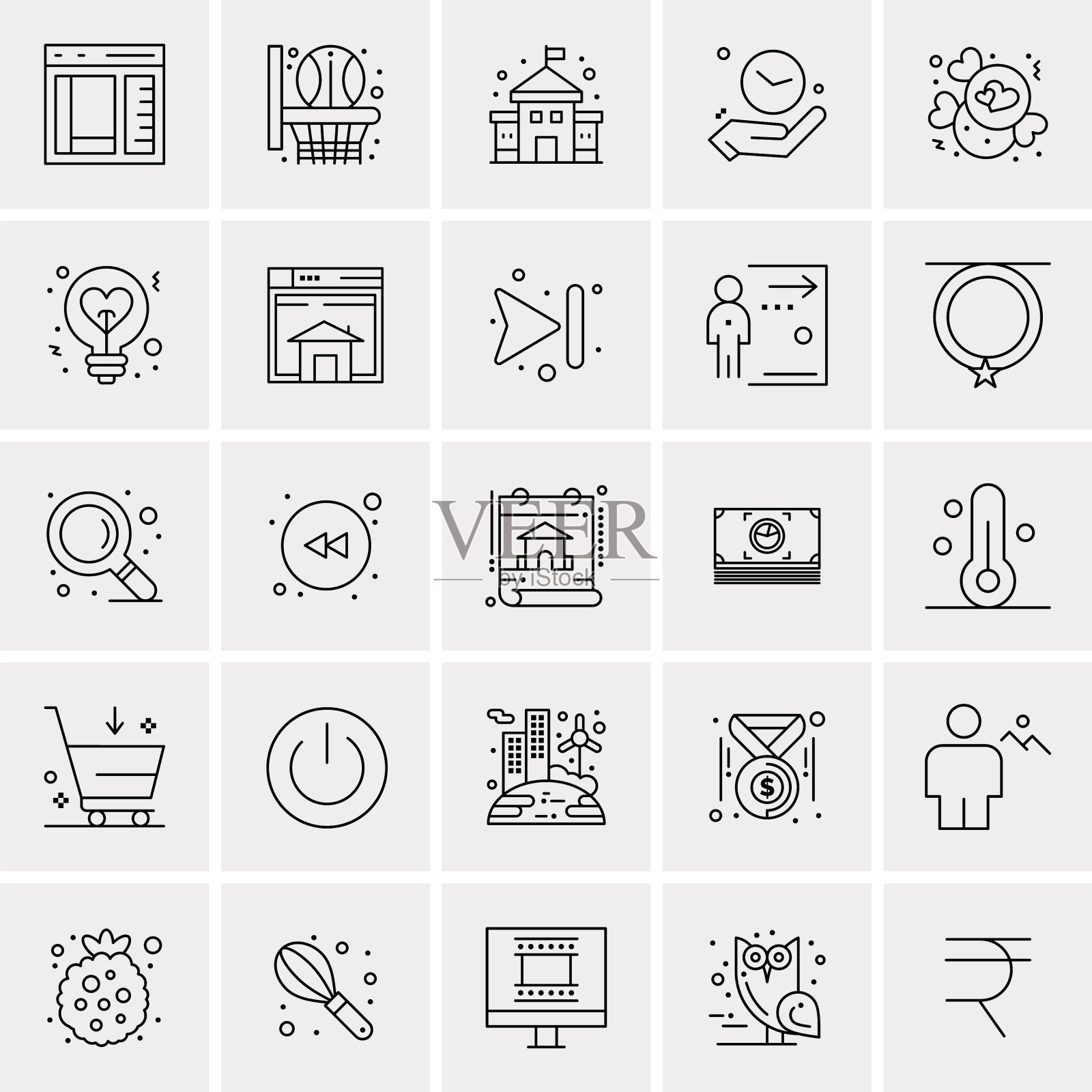 设置25个通用业务图标图标素材