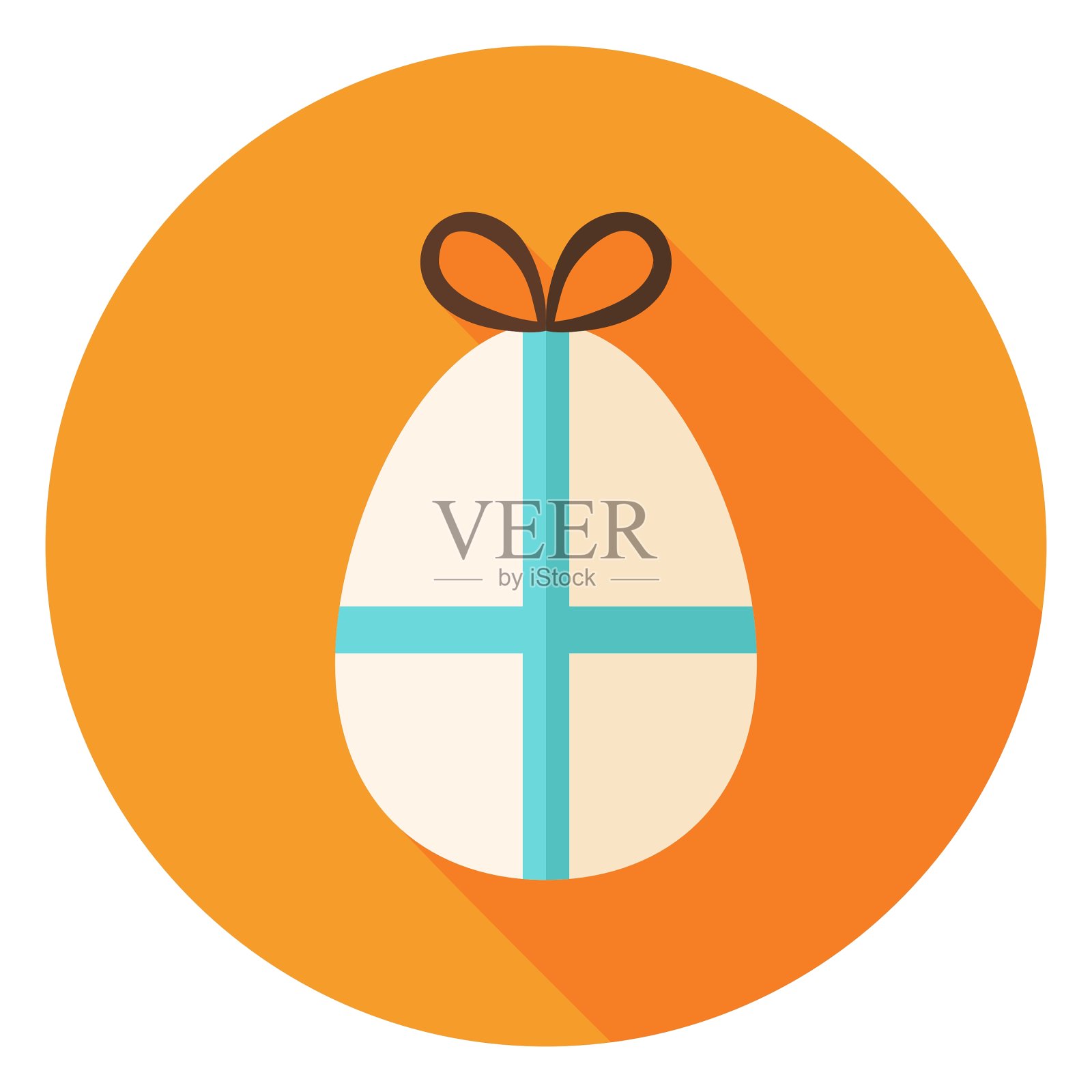 带弓圈图标的复活节彩蛋设计元素图片