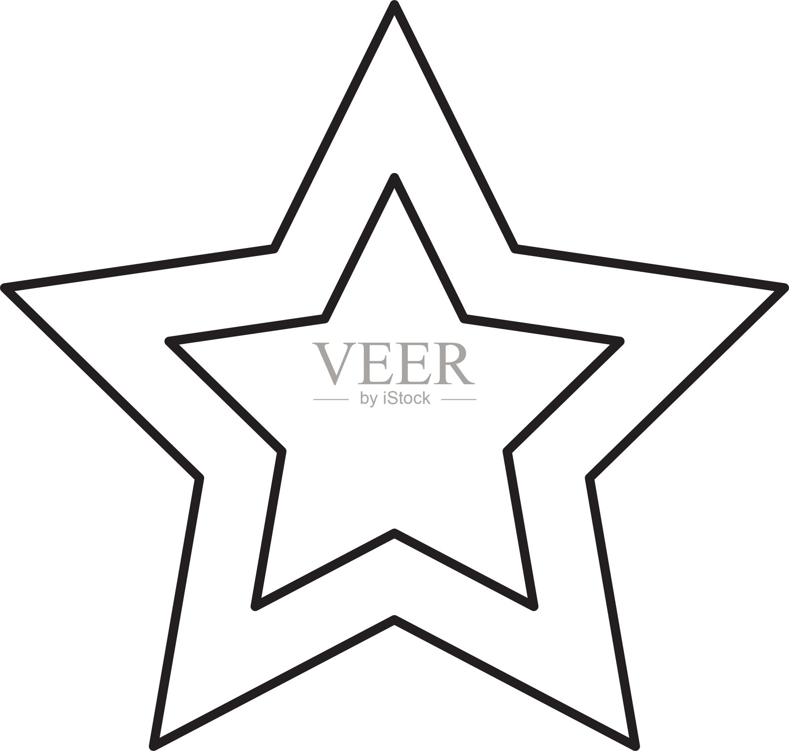 星形设计孤立图五分设计元素图片