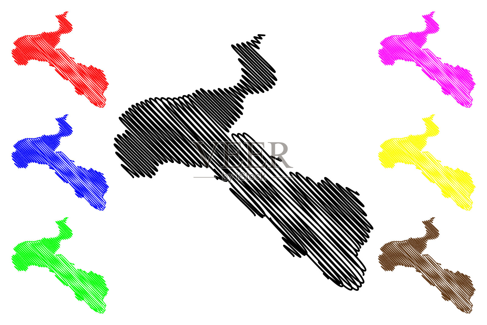 圣何塞省地图插画图片素材