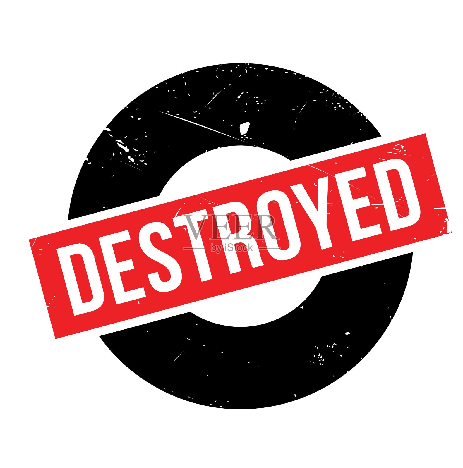 摧毁了橡皮图章设计元素图片
