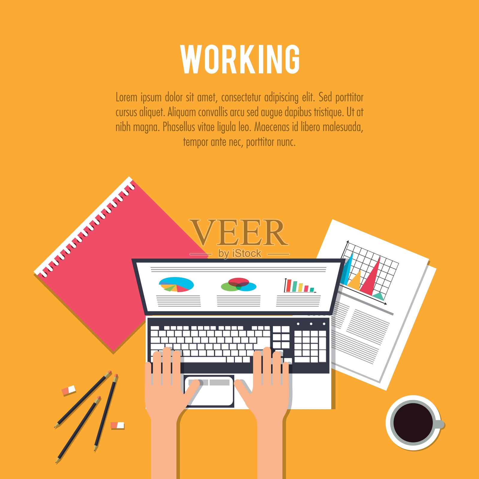 从事笔记本电脑设计插画图片素材