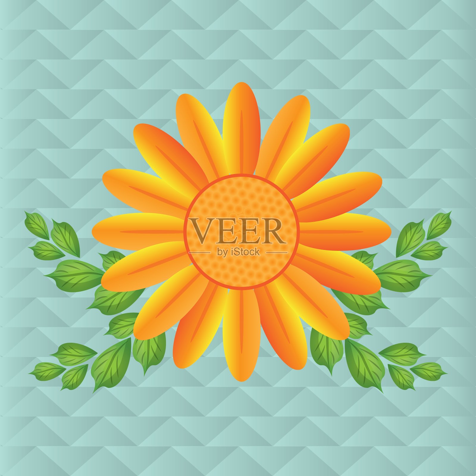 花卉花园图标缤纷插画图片素材