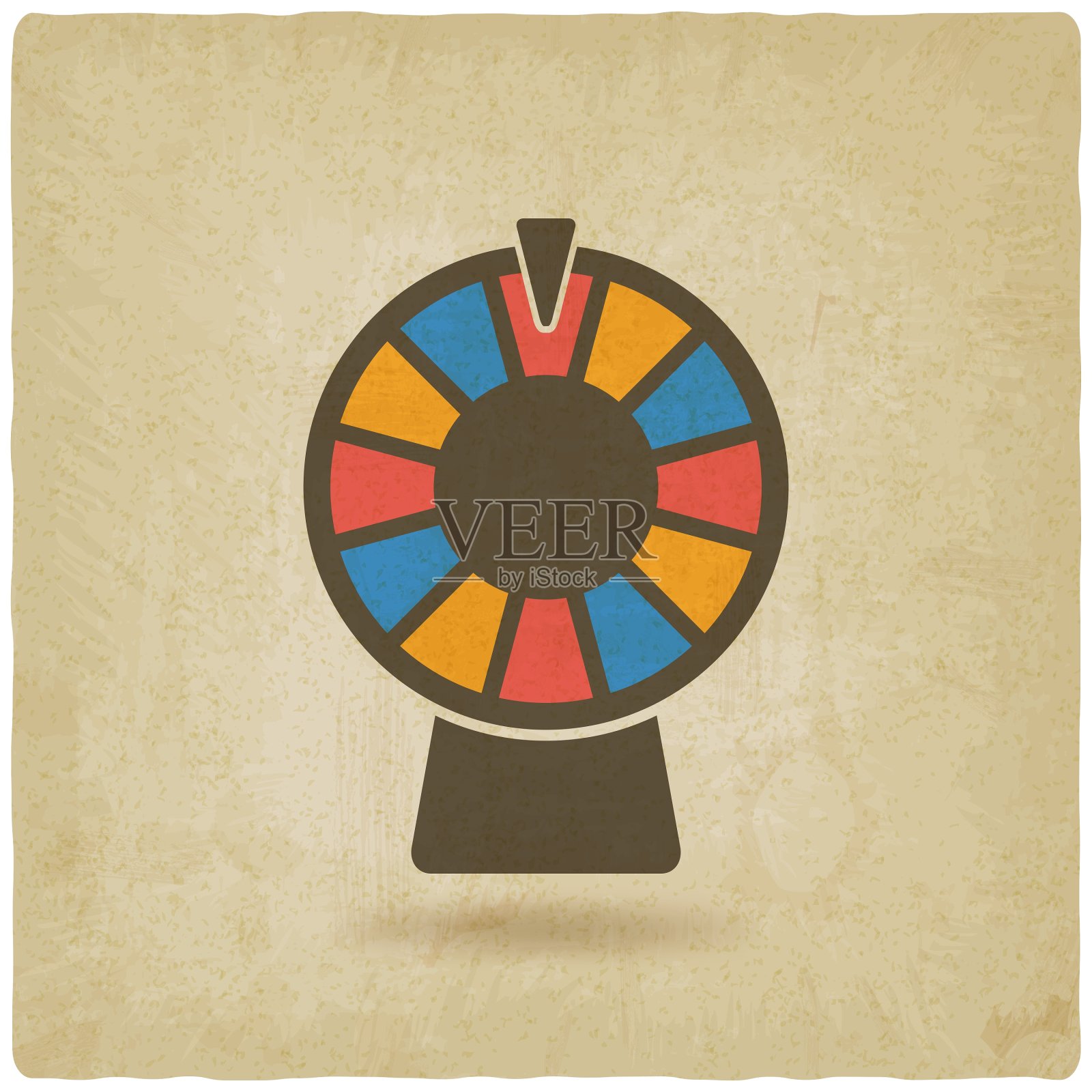 命运之轮的古老背景插画图片素材