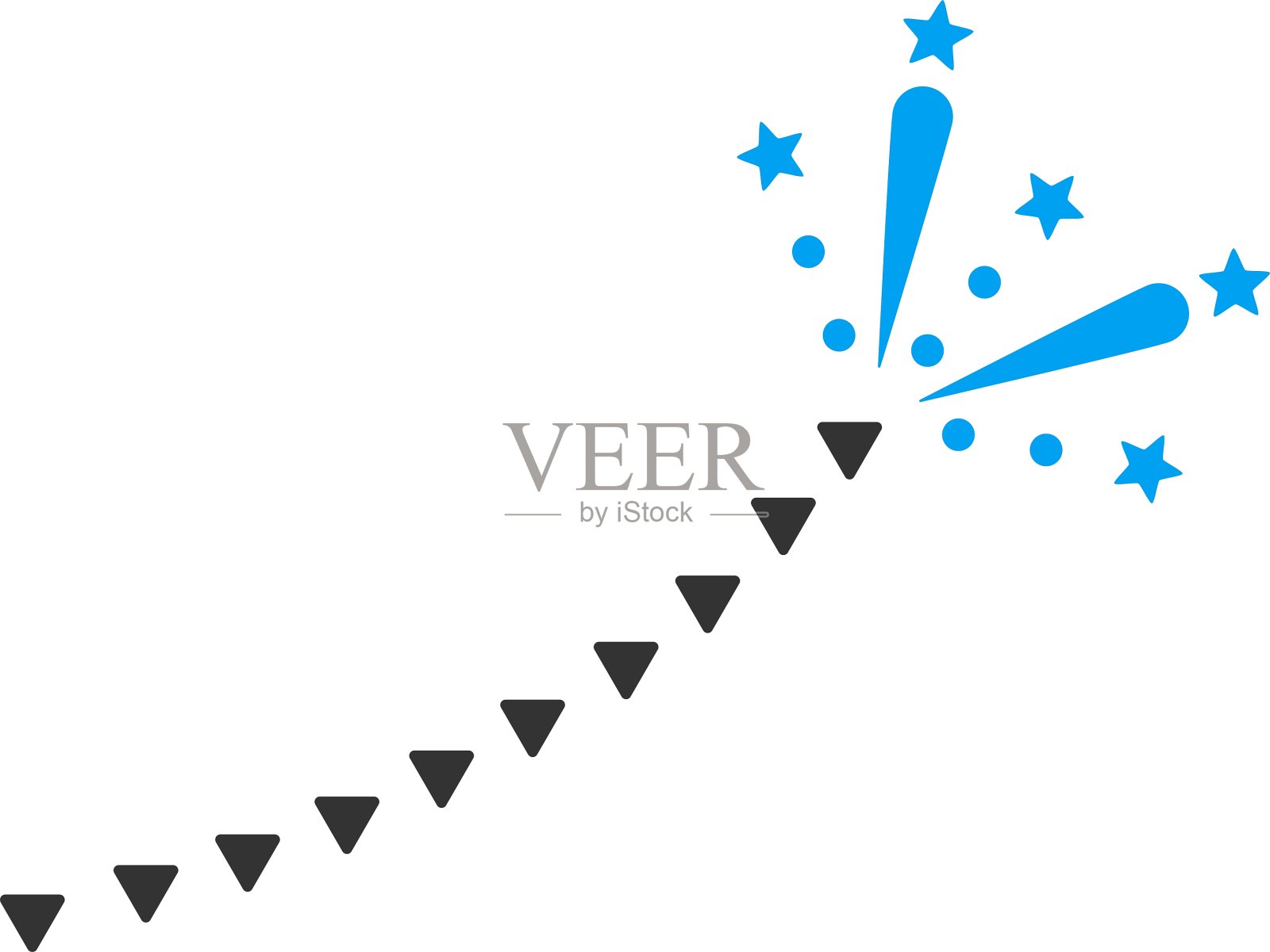 烟花痕迹扁平符号插画图片素材