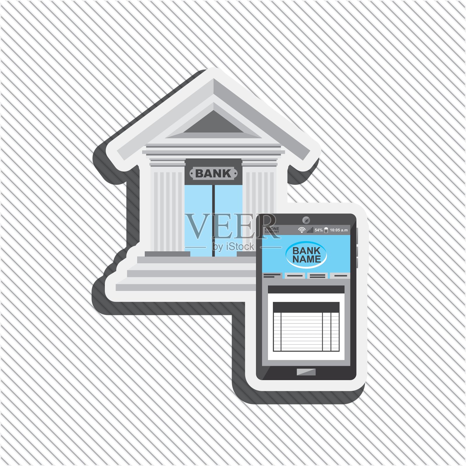 银行及金融设计插画图片素材