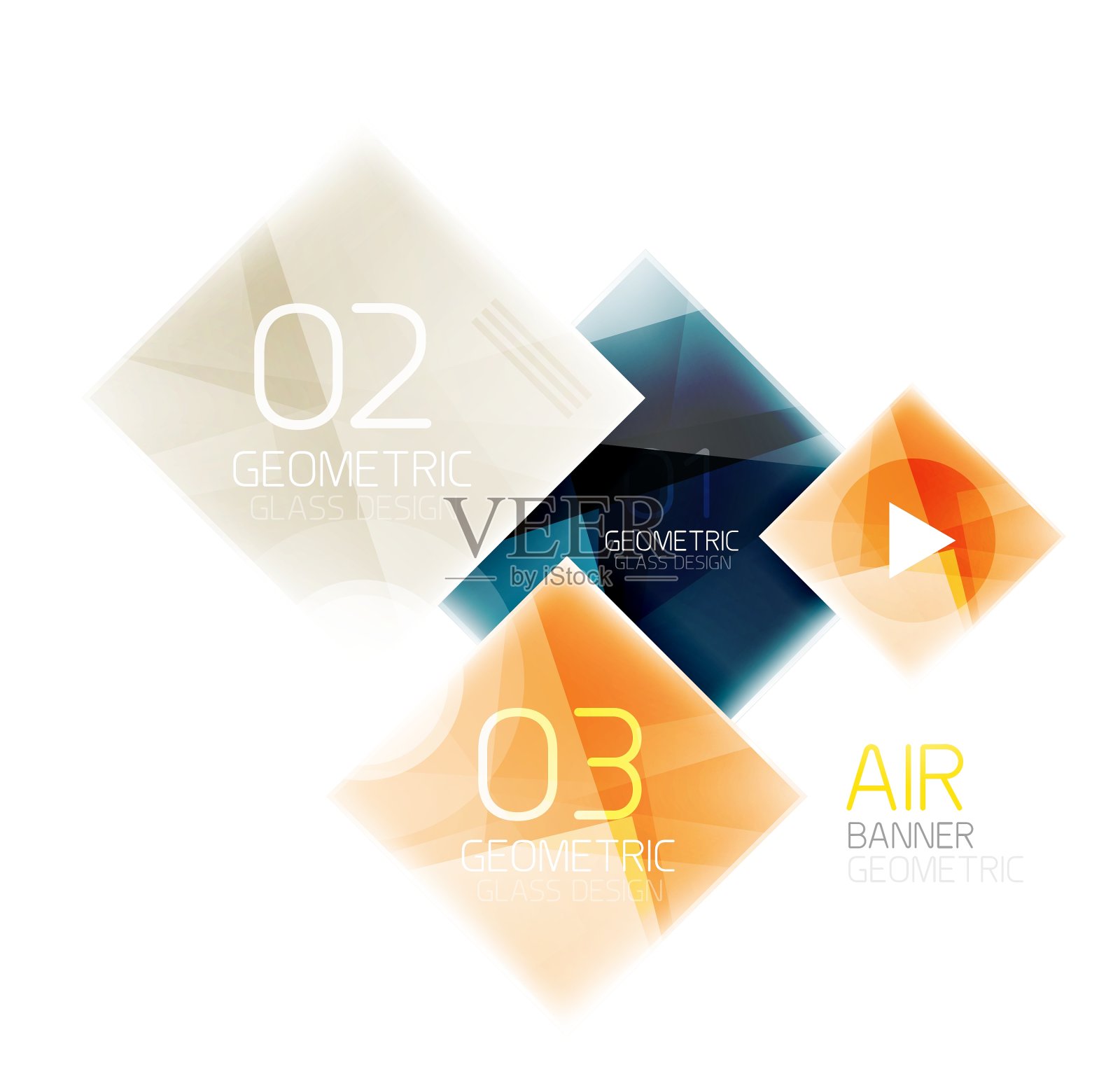 光滑的颜色方块设计元素图片