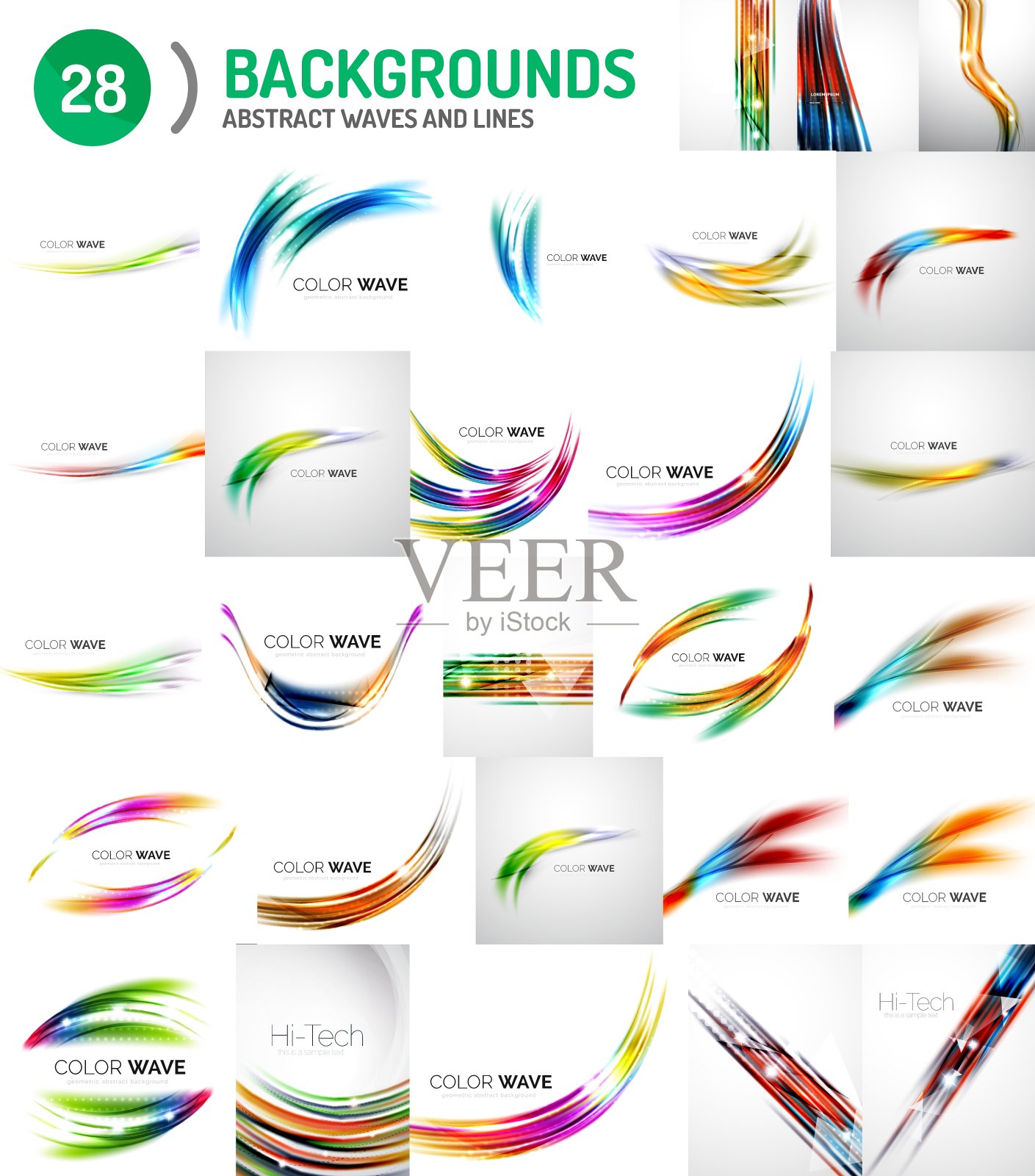 普遍的巨型抽象背景集插画图片素材