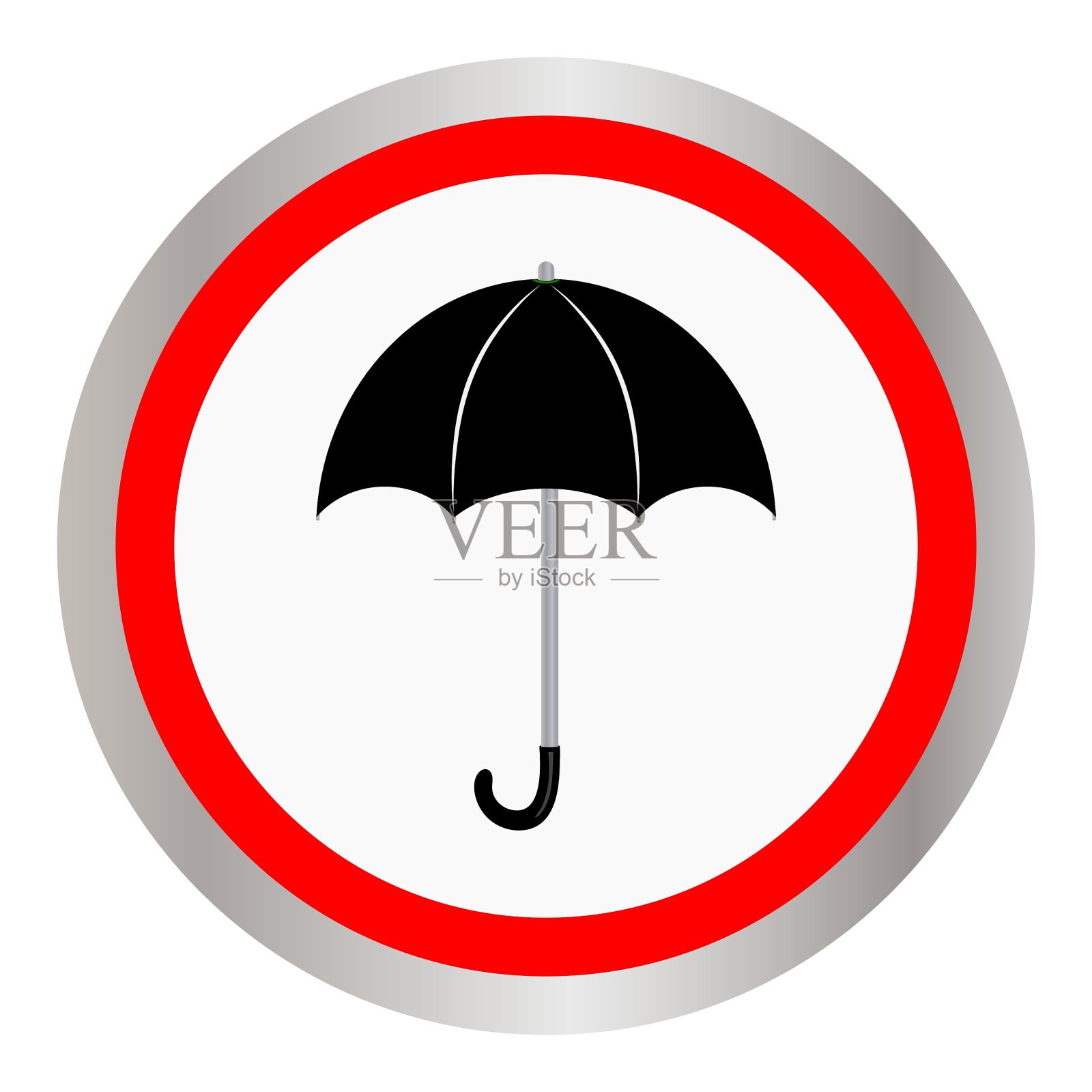 雨伞和雨滴的图标图标素材