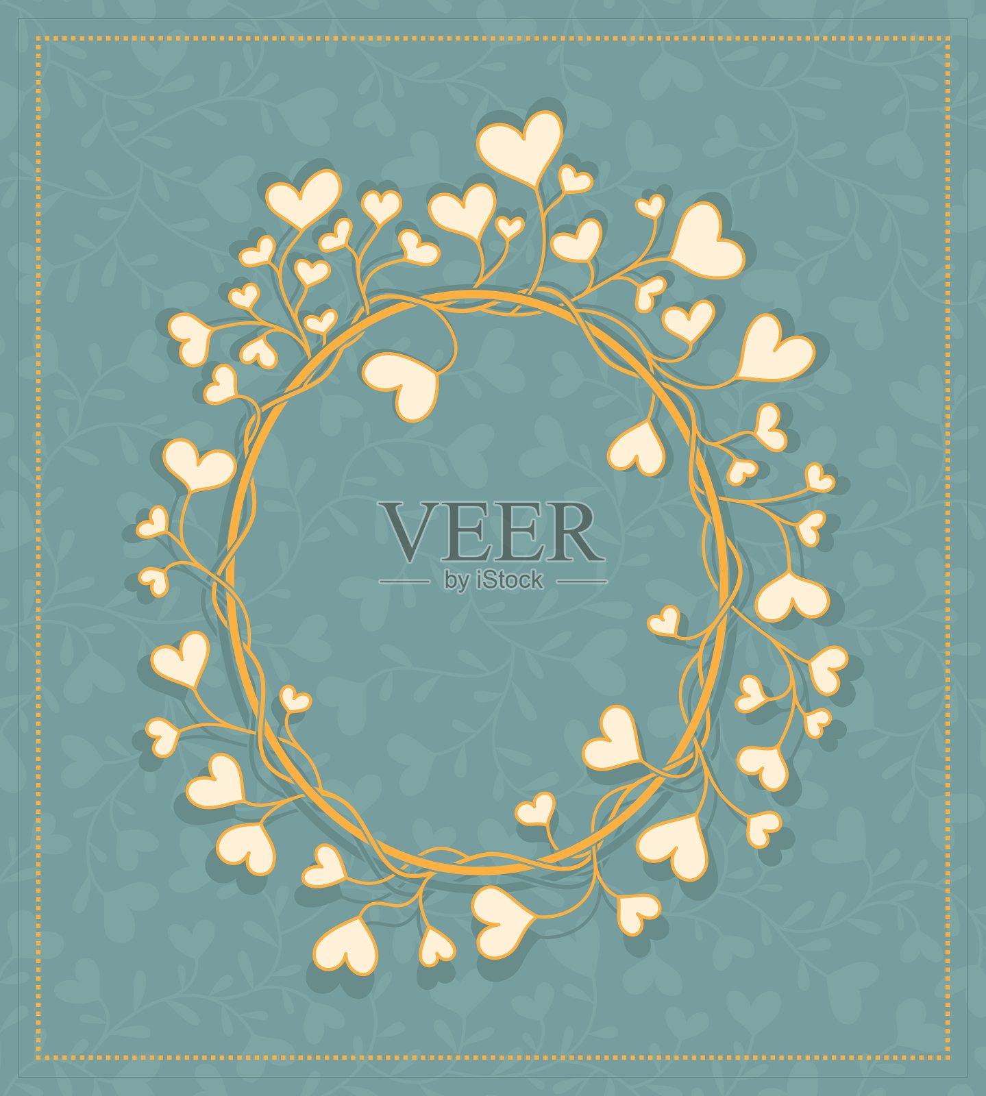 背景与心插画图片素材