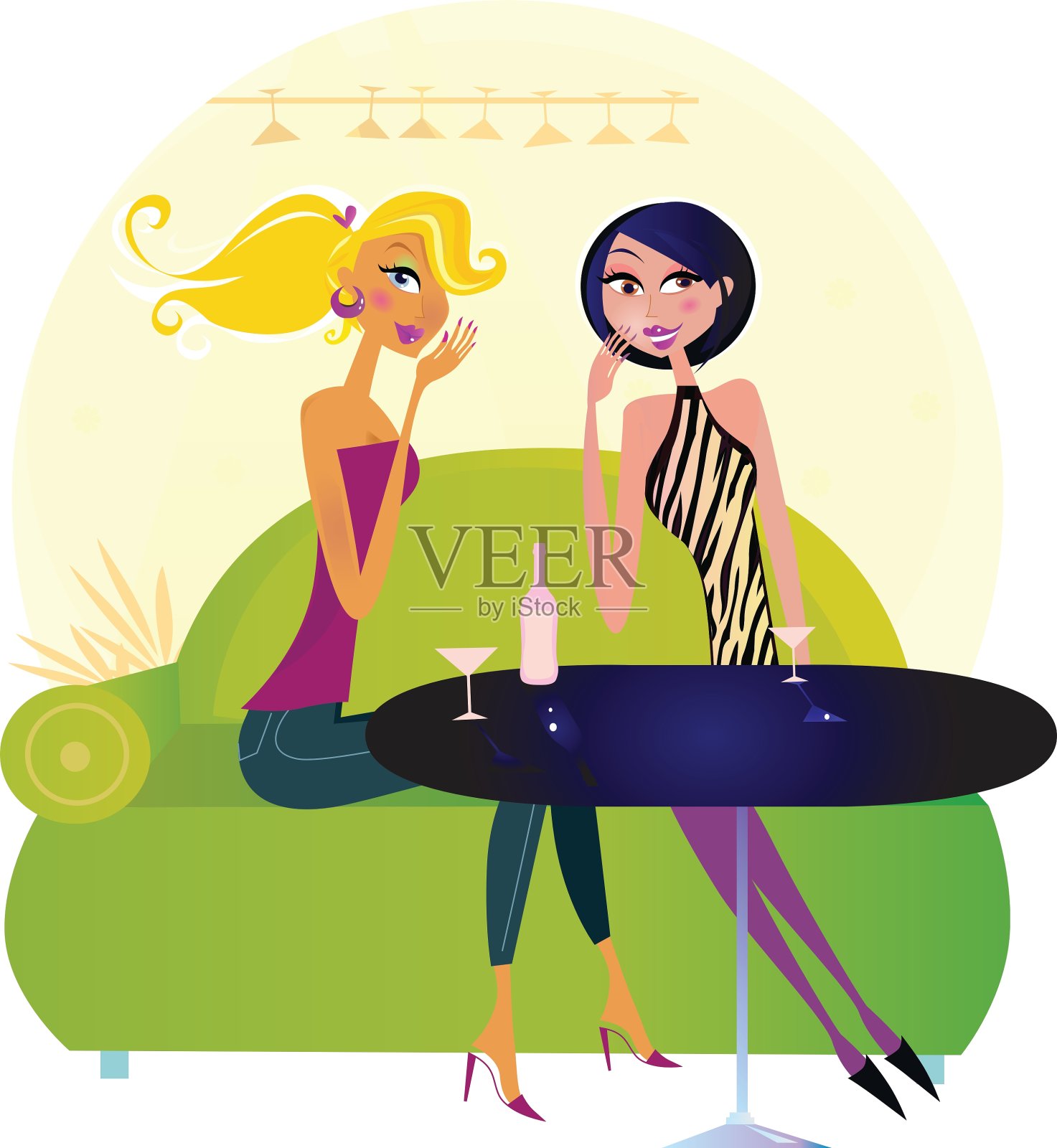 夜总会场景插画图片素材