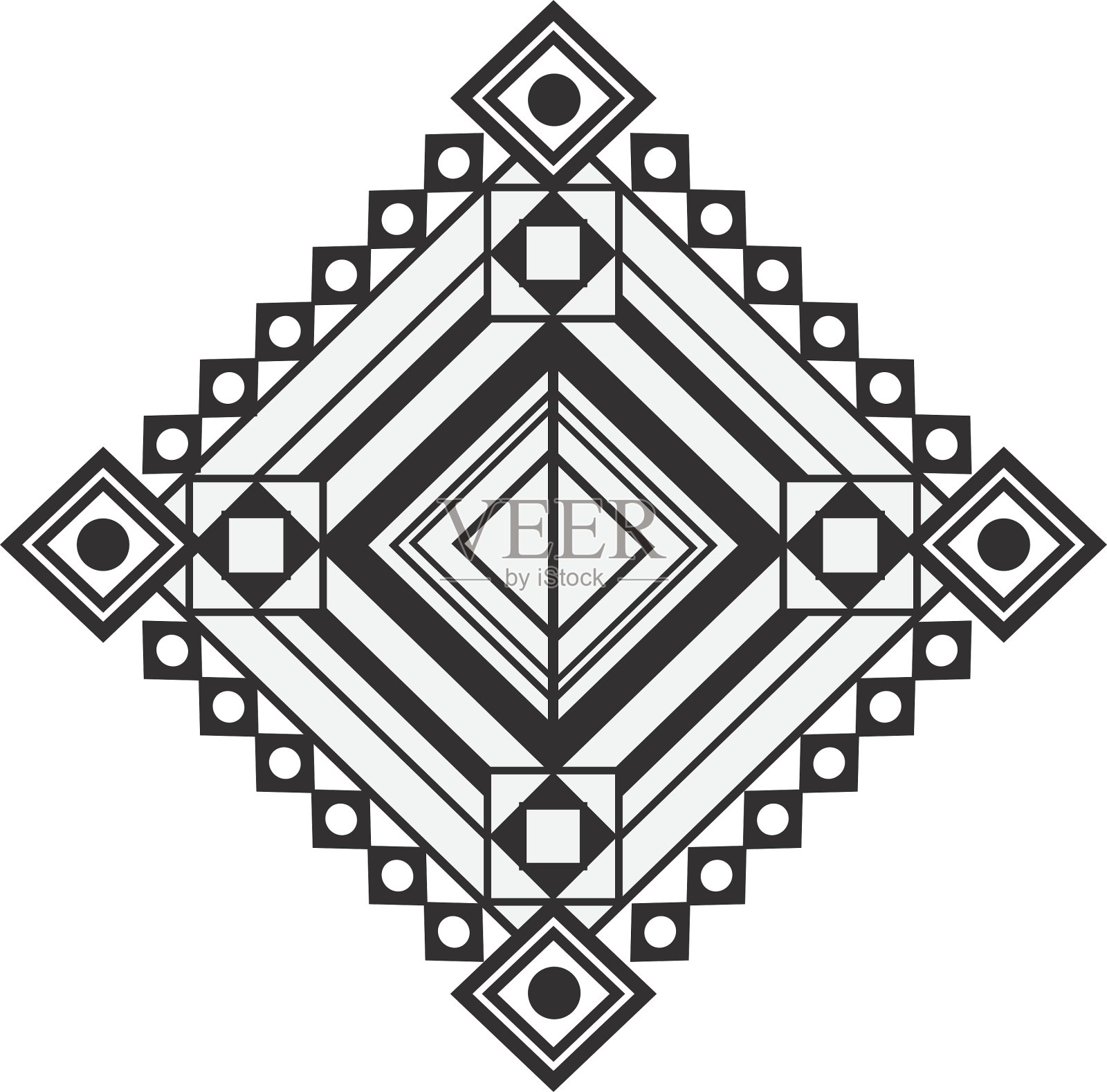 部落几何图案图标插画图片素材