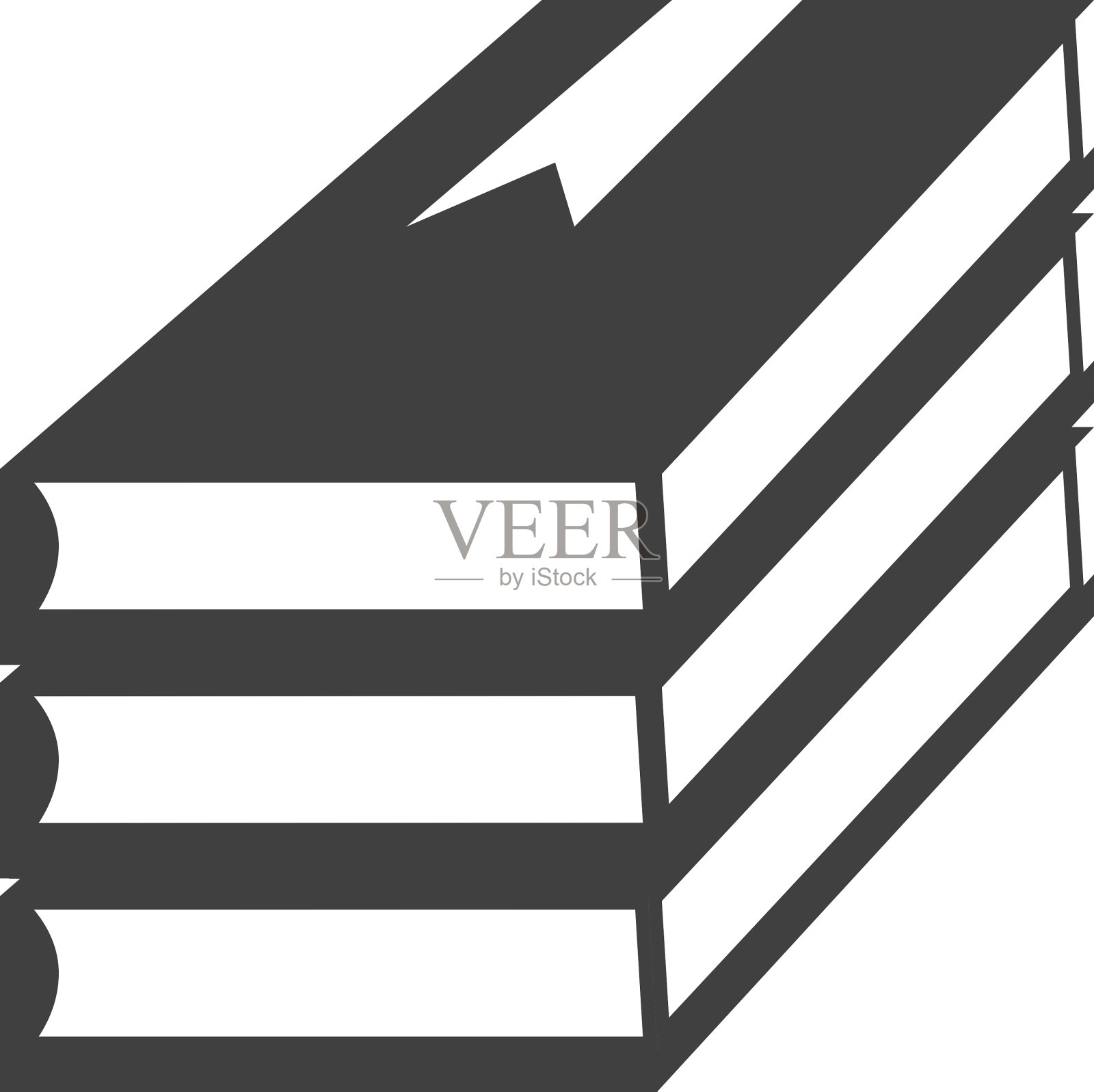 书堆教育图标图形插画图片素材