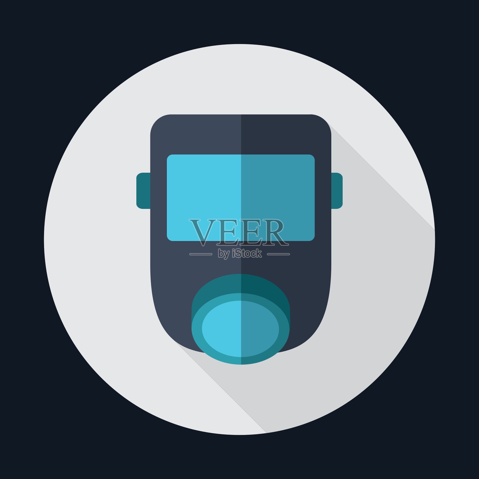 防毒面具工业安全图标插画图片素材