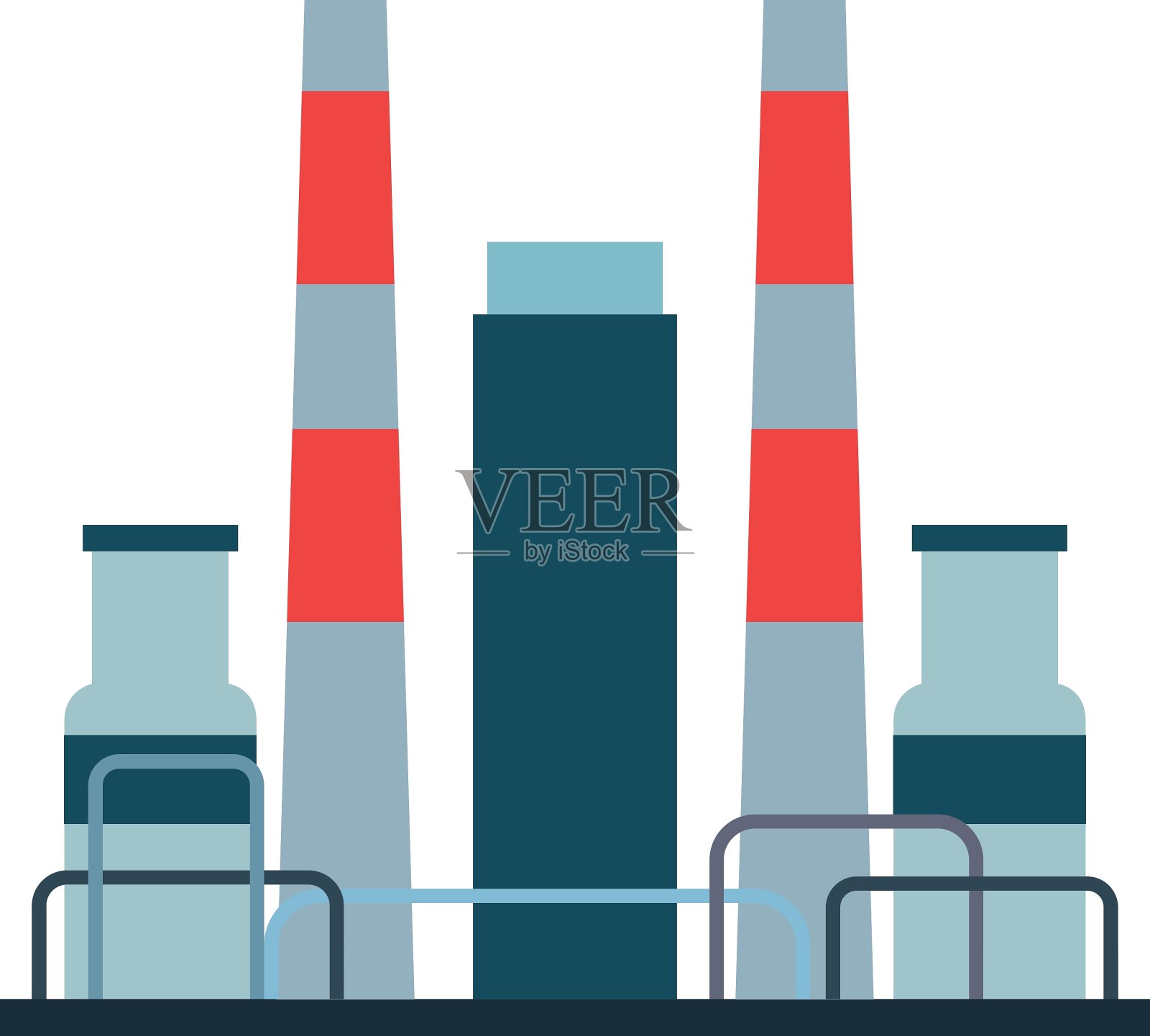 炼油装置孤立图标插画图片素材