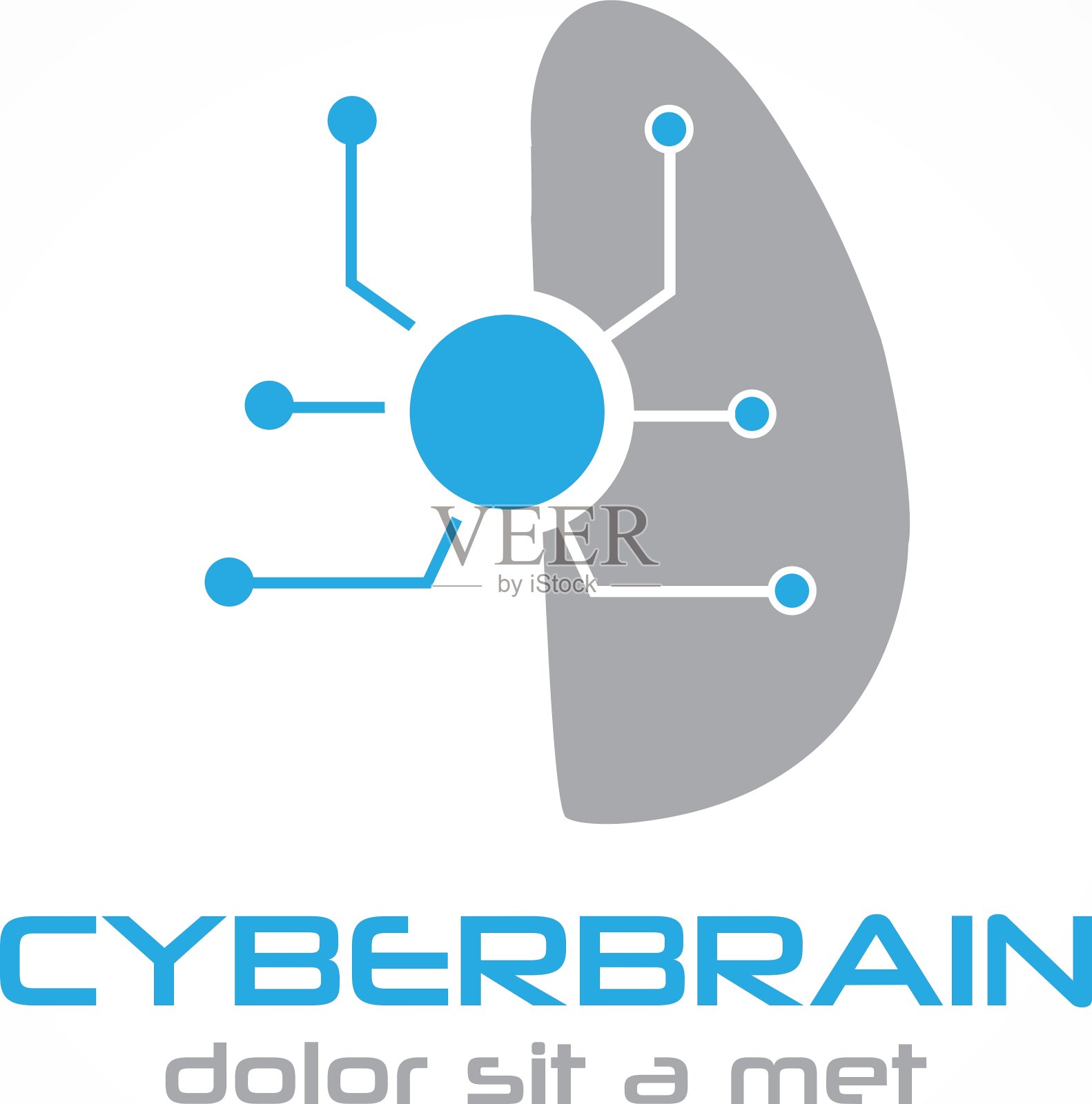 cyberbrain设计模板插画图片素材