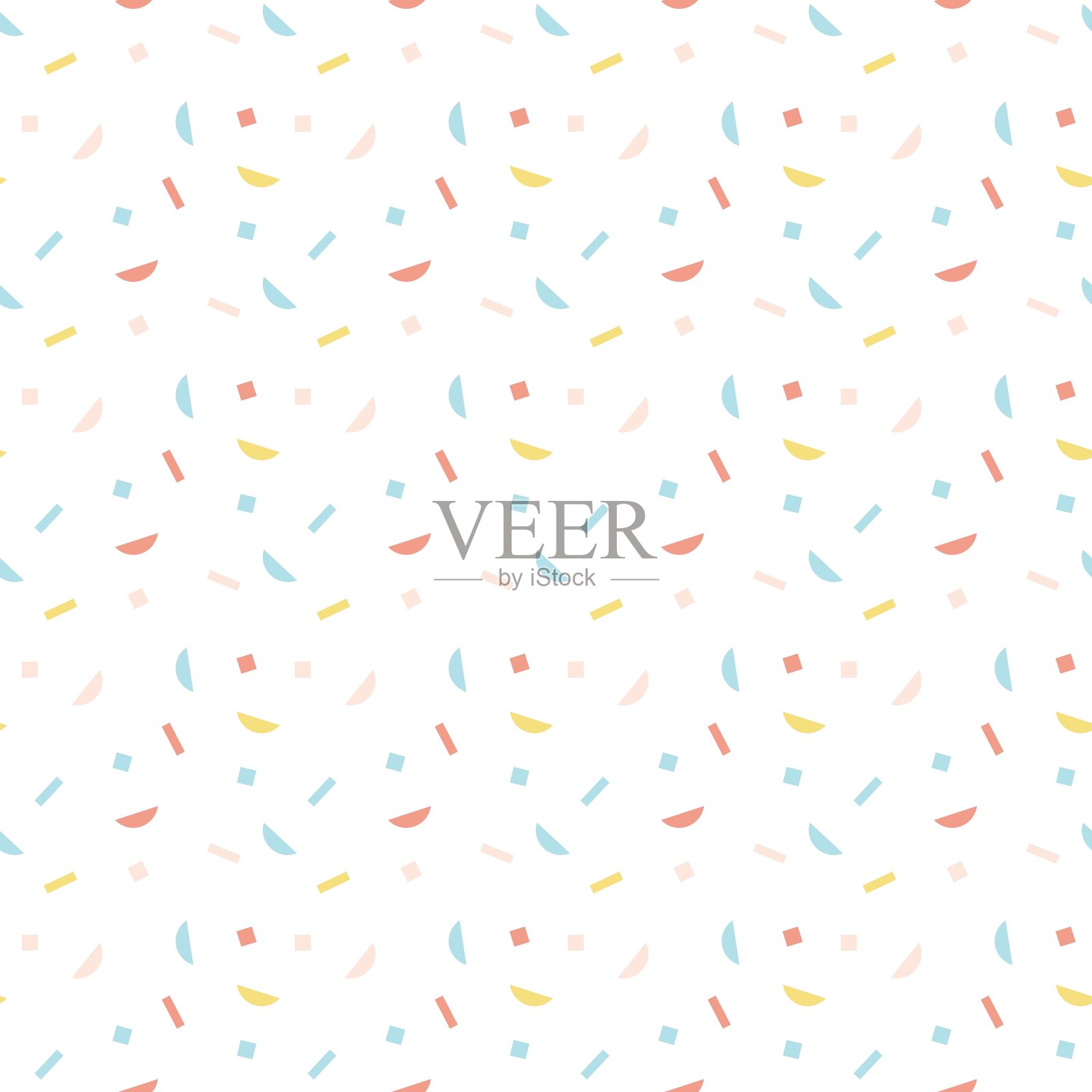 抽象图案与五彩纸屑插画图片素材