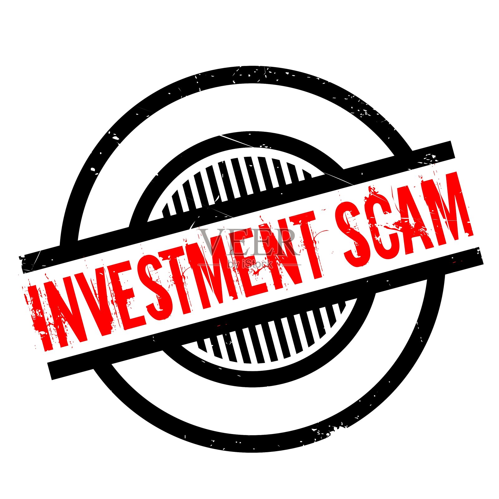 投资骗局橡皮图章设计元素图片