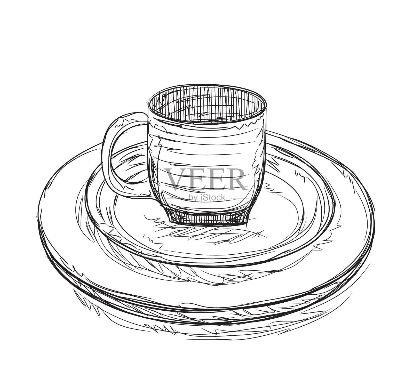 手绘板杯设计元素图片