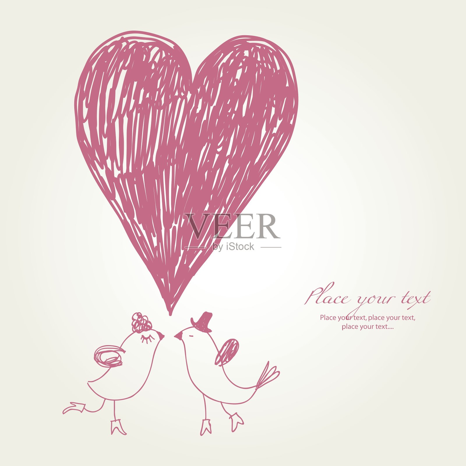 手绘贺卡插画图片素材