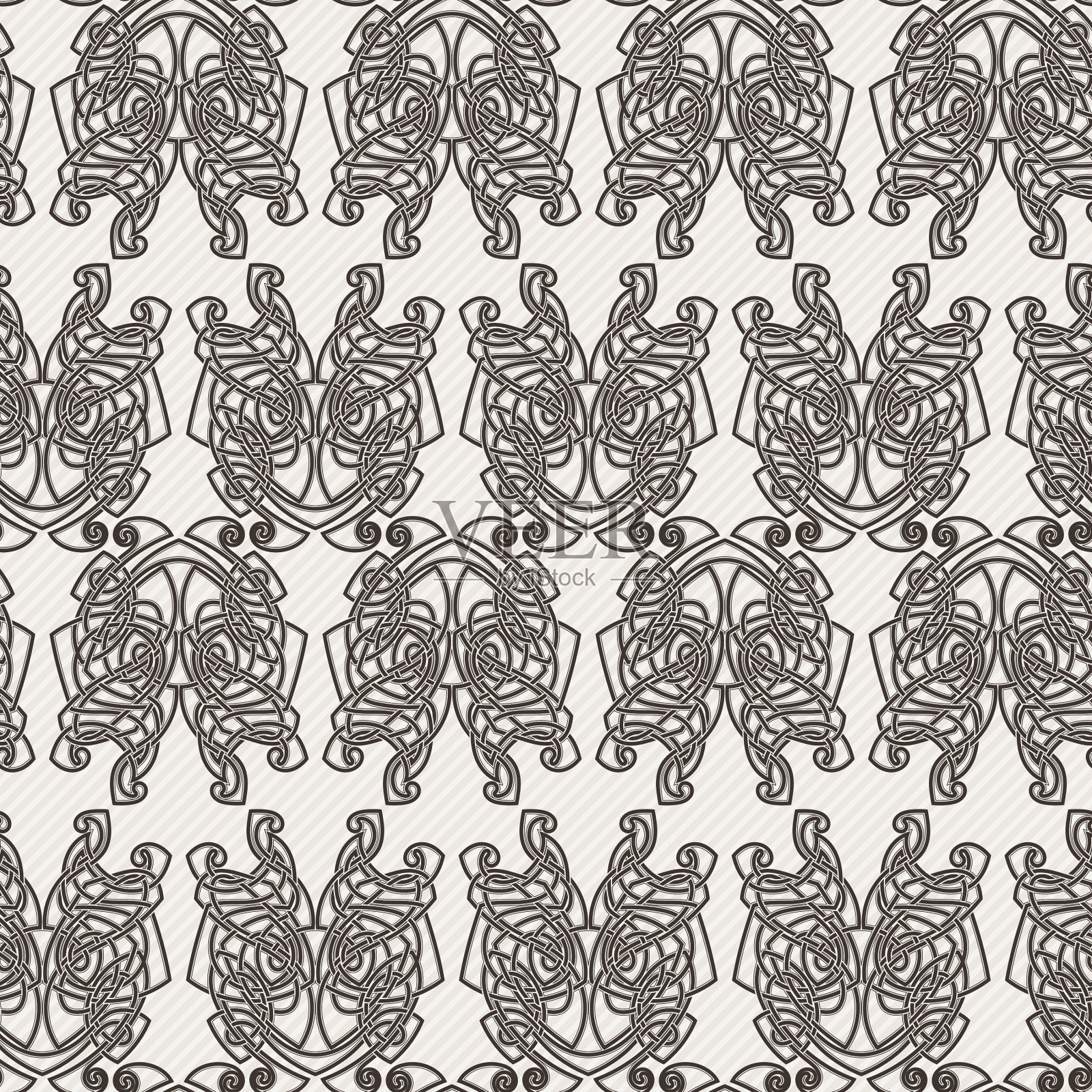 优雅难卷曲的装饰性哥特式纹身插画图片素材