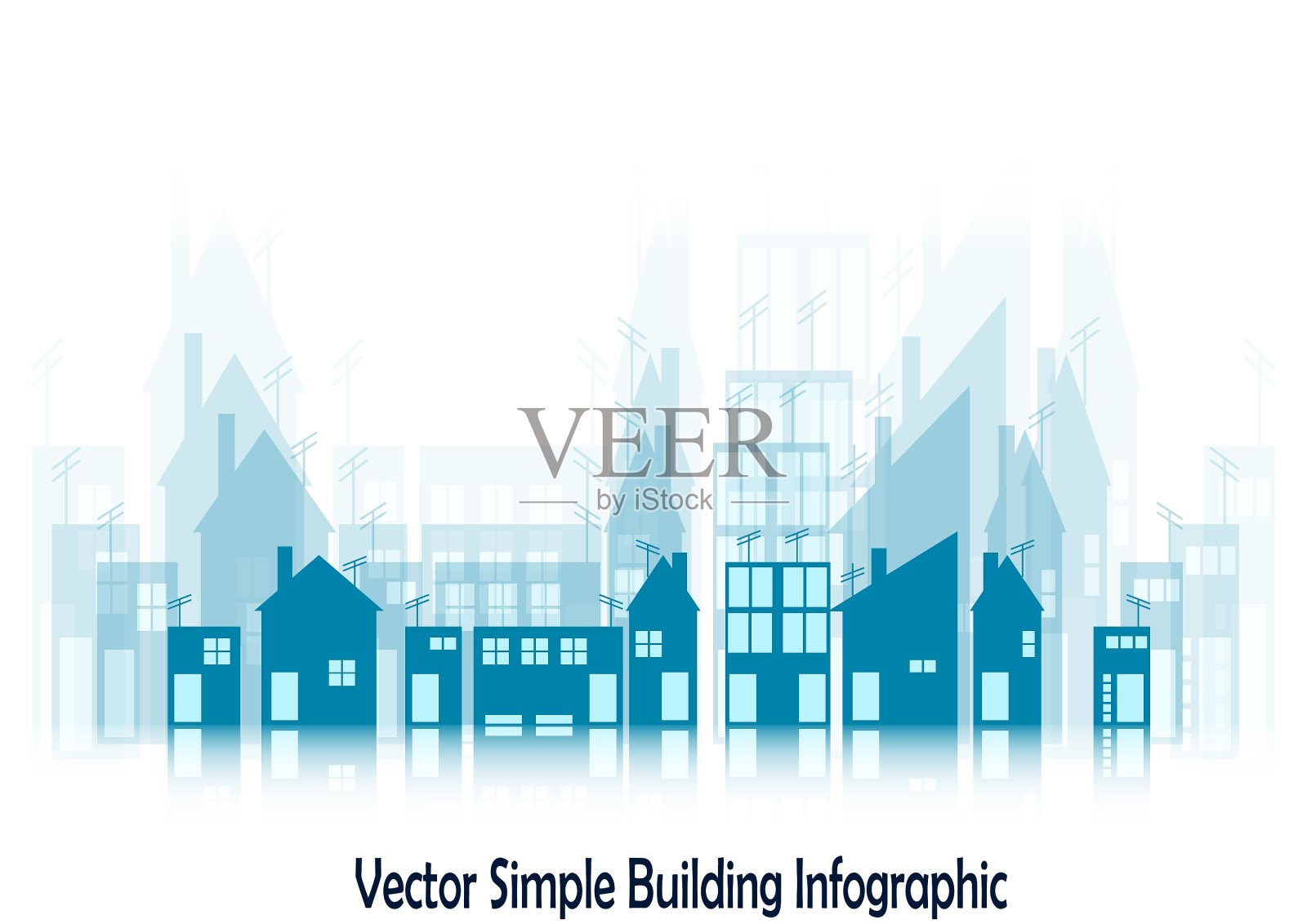 简单的建筑插画图片素材