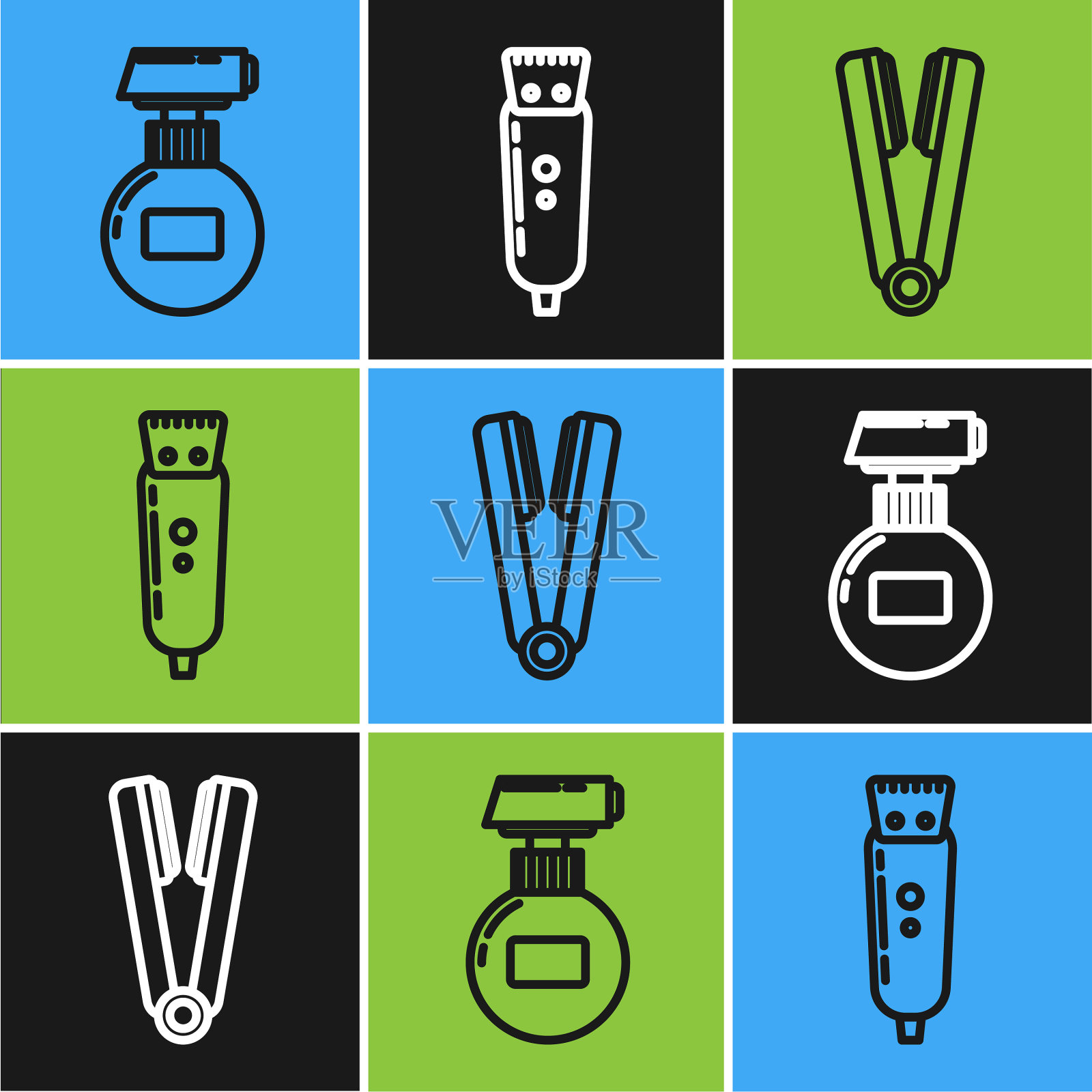 设定线霜或洗液美容管卷曲插画图片素材